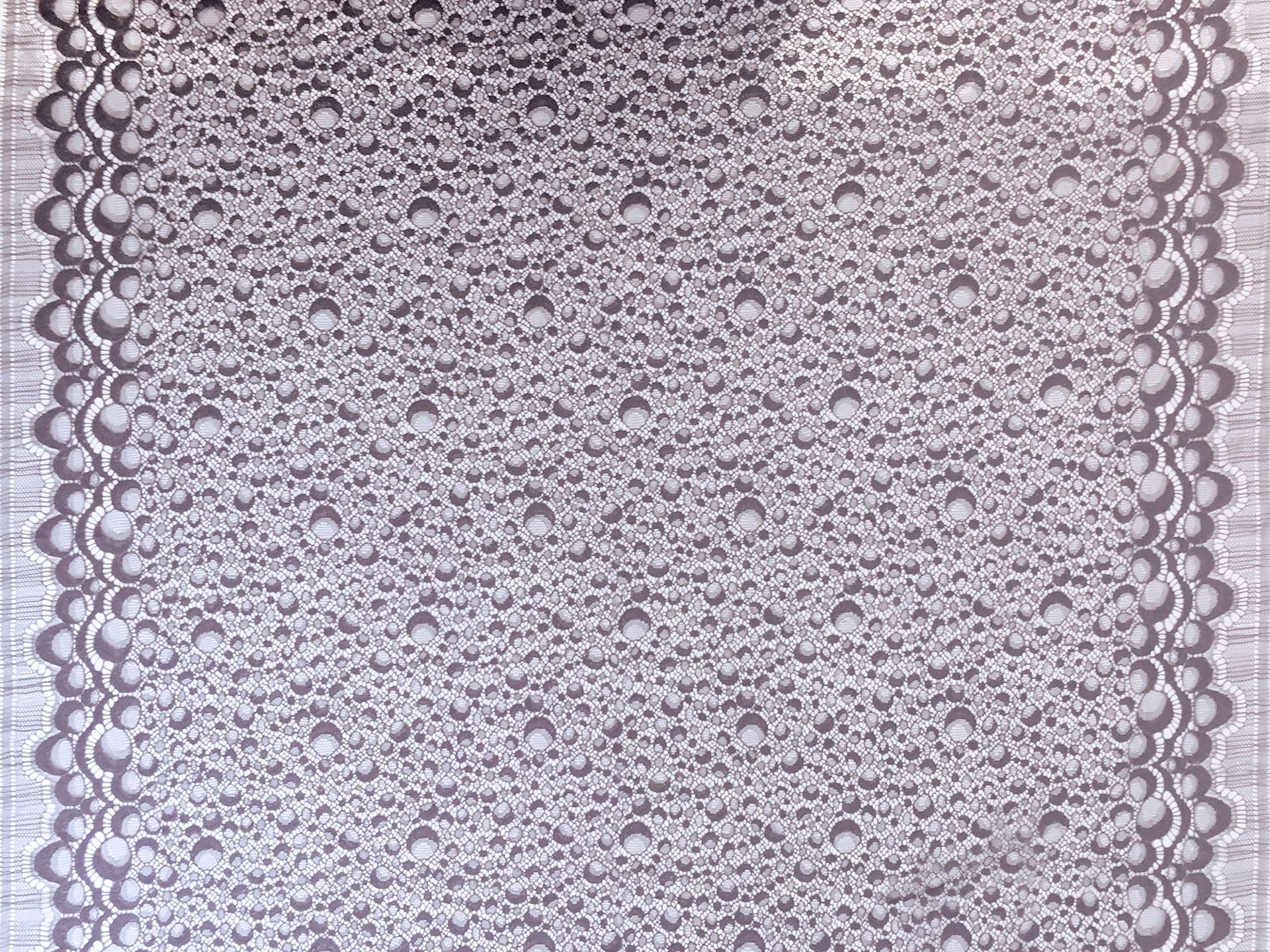 Chantilly Lace with Dot Motifs in Purple Taupe