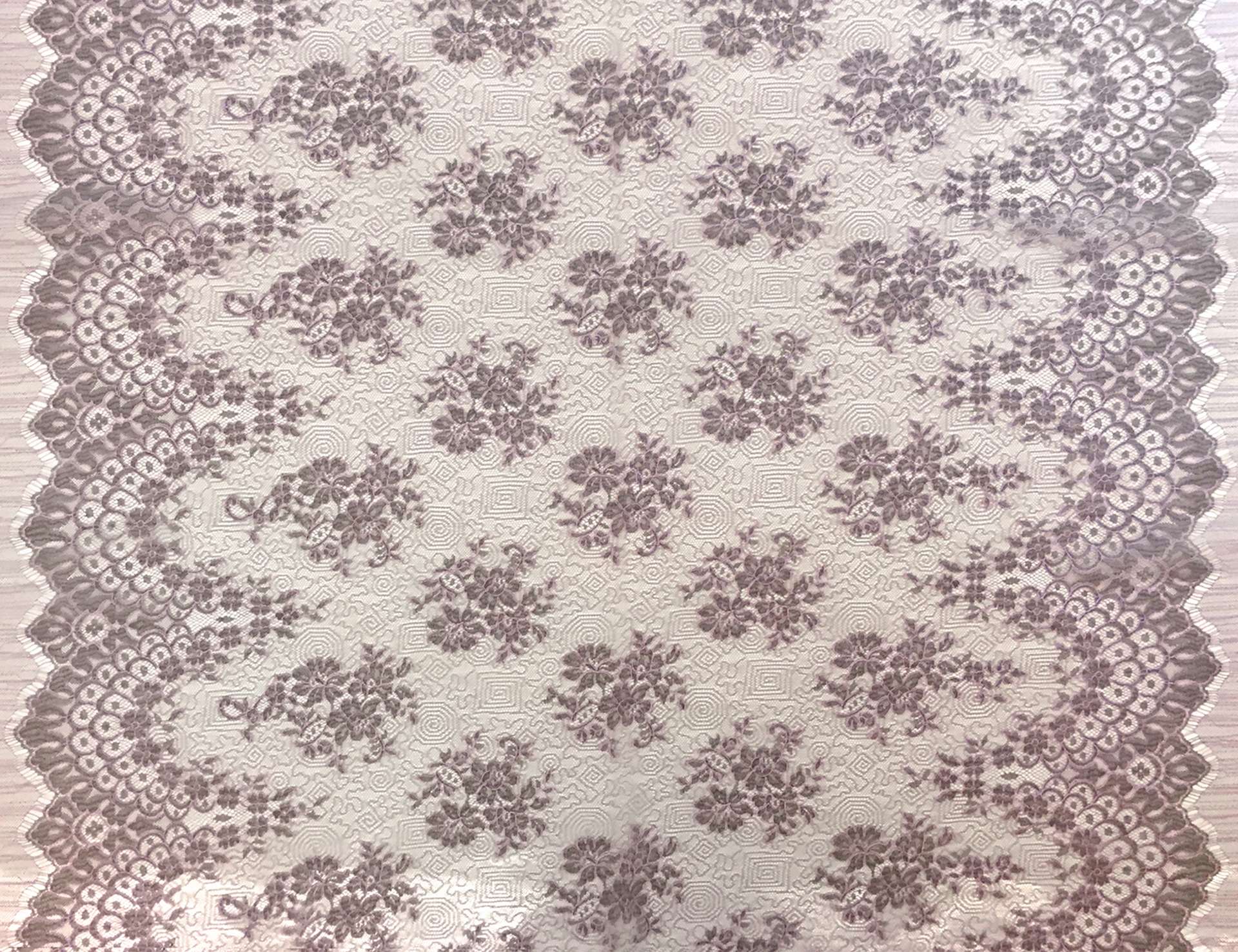 Light Brown Chantilly Lace with a Bubblegum Outline 