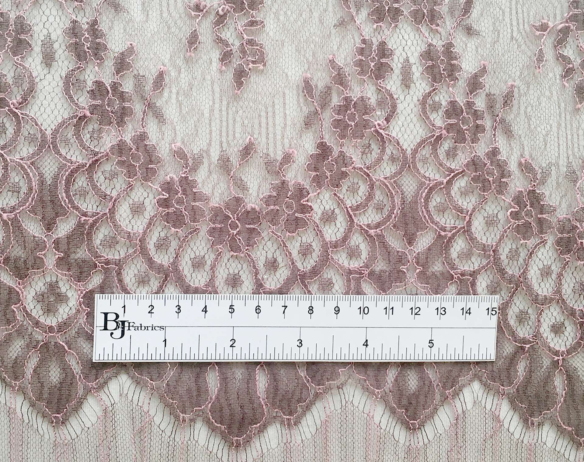 Light Brown Chantilly Lace with a Bubblegum Outline 