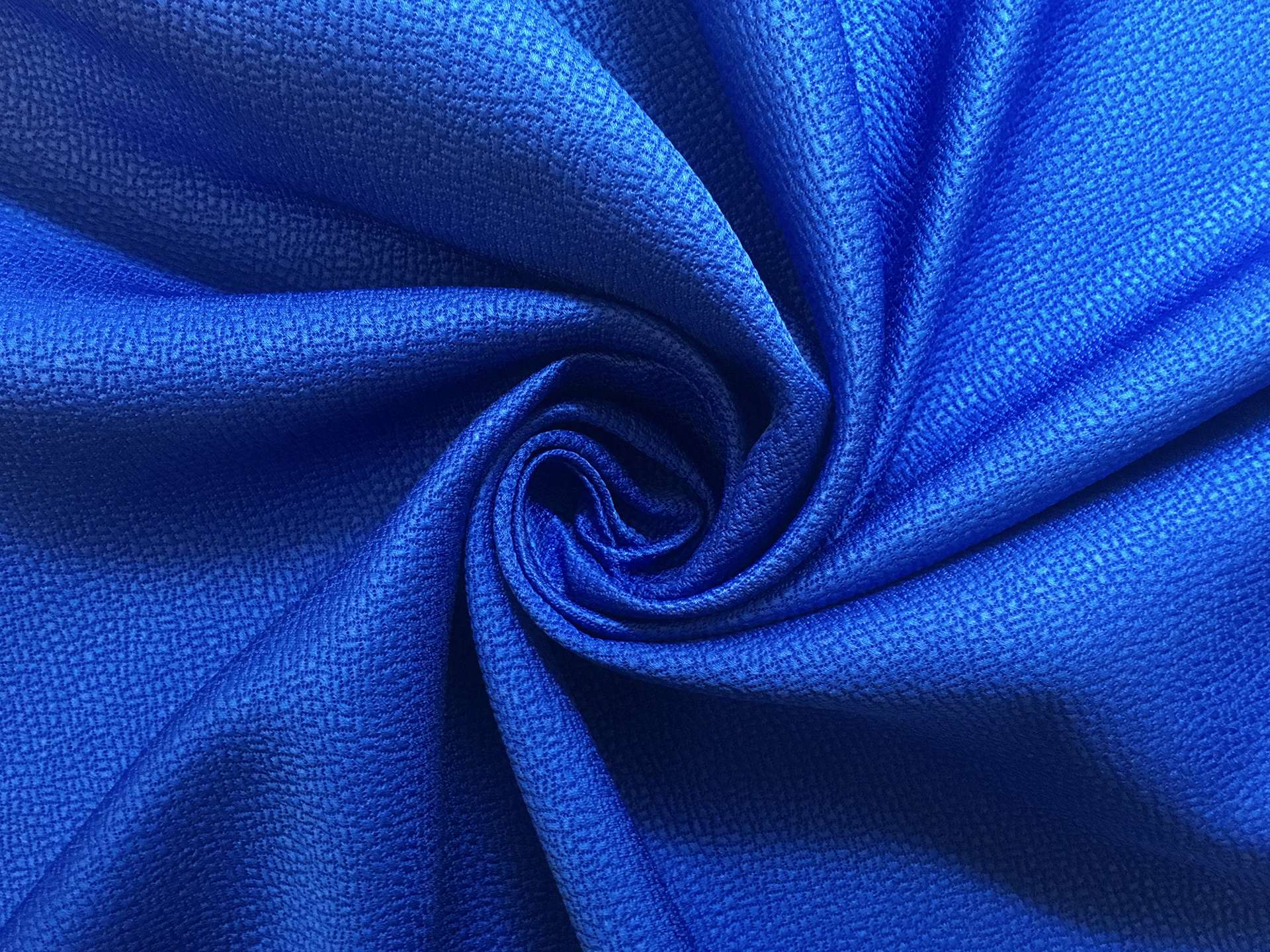 Silk and Wool Hammered Satin in Royal Blue