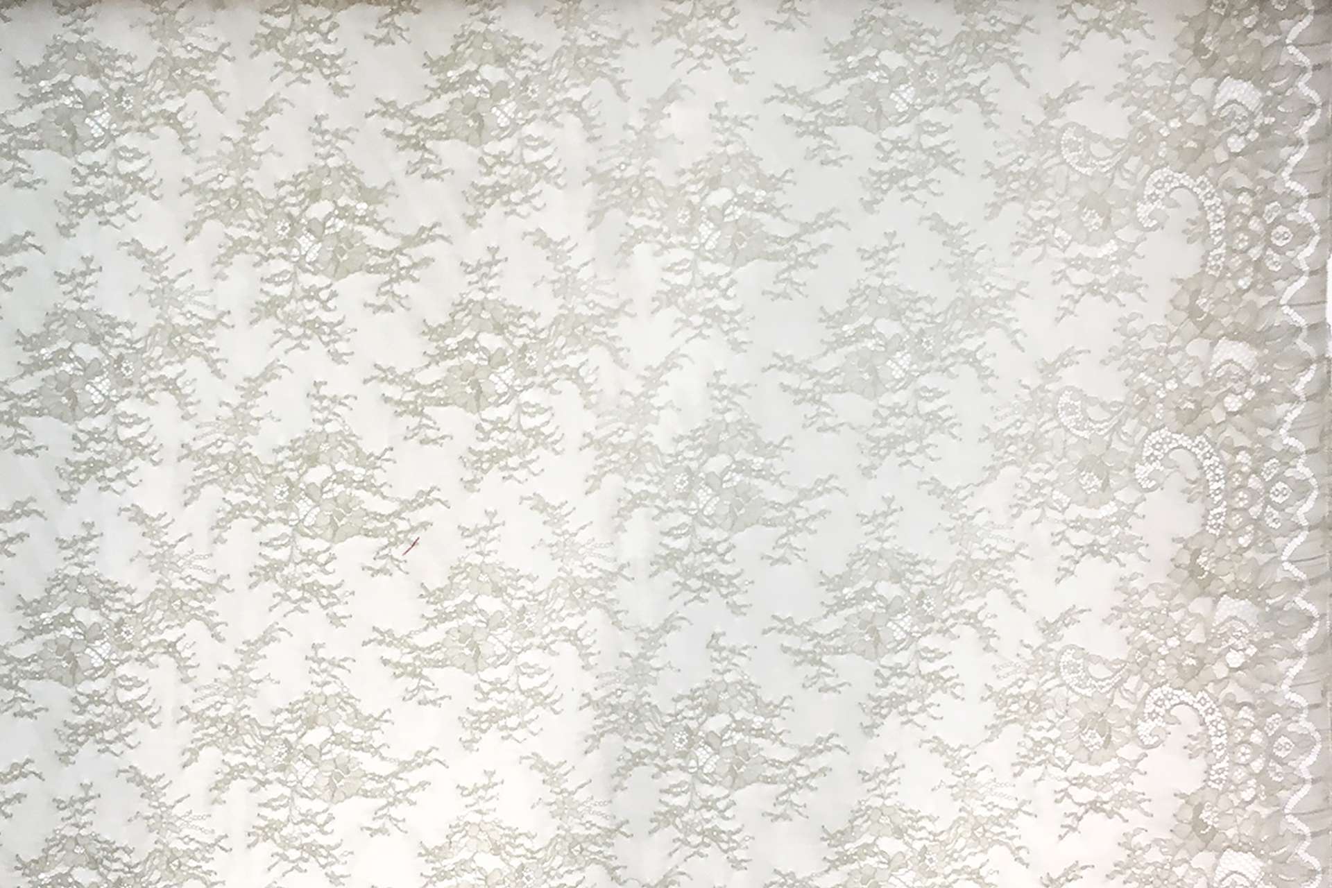 Pure Silk Chantilly Lace in Ash Grey
