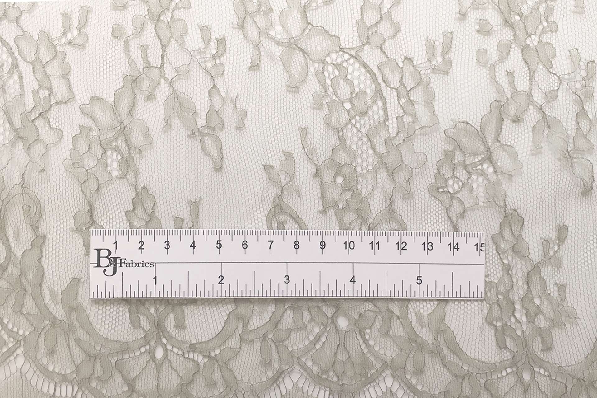 Pure Silk Chantilly Lace in Ash Grey