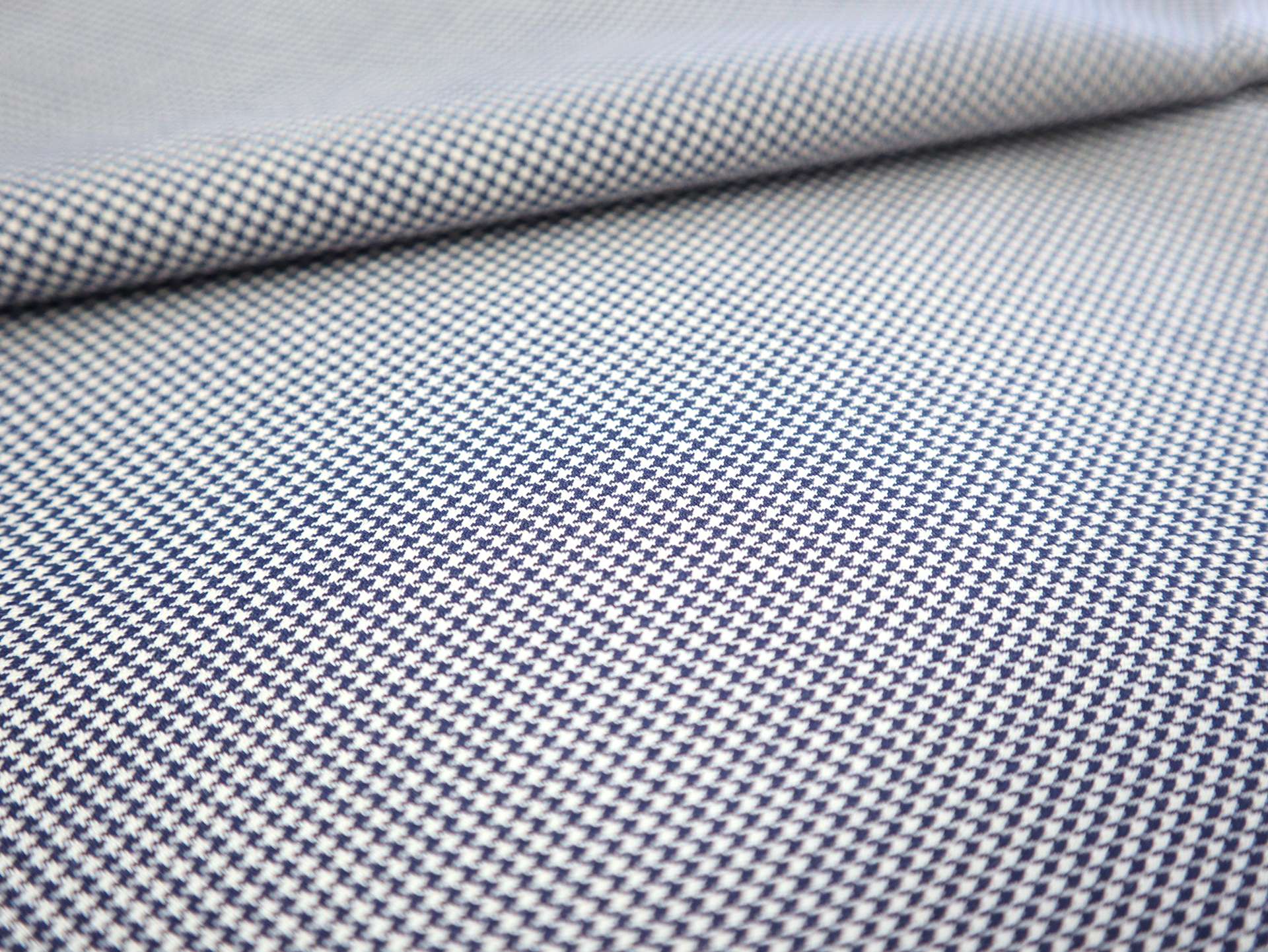 Super 120's Wool Micro Houndstooth in Blue