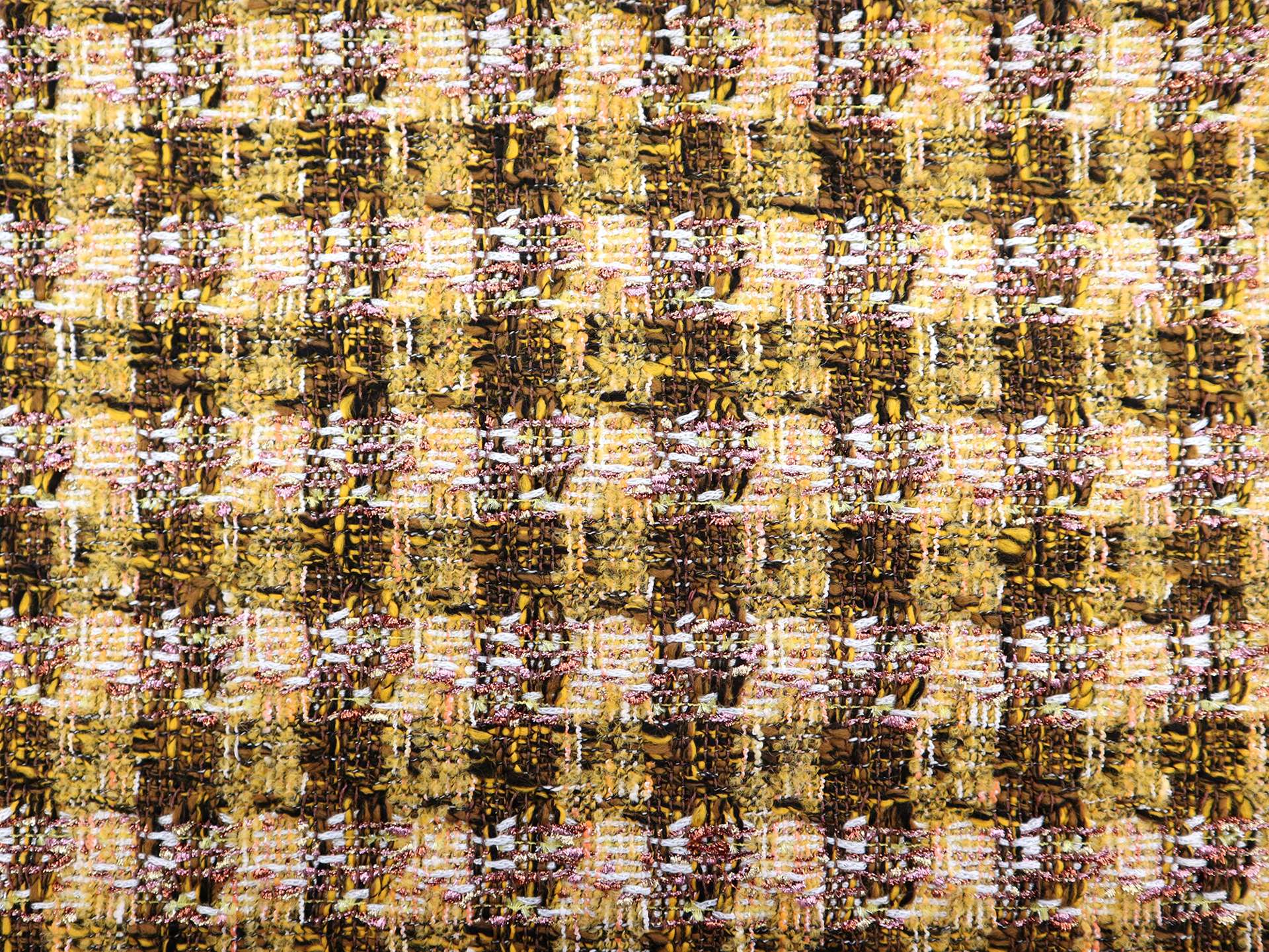 Metallic Tweed in Yellow and Brown