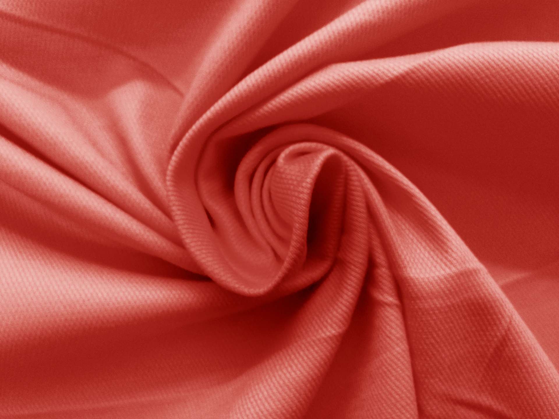 Stretch Cotton Piqué in Coral