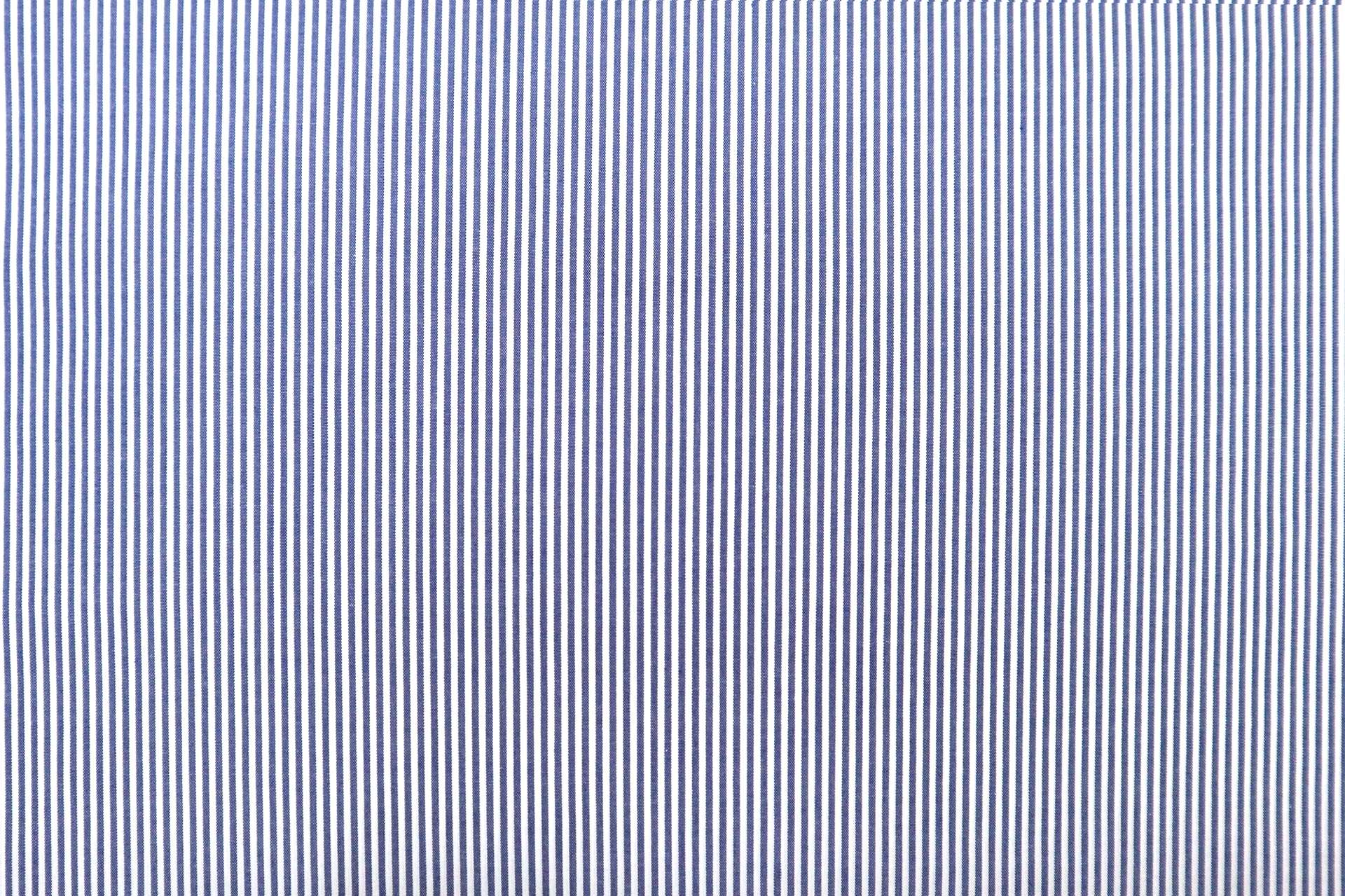 Pima Cotton Shirting Stripe in Indigo