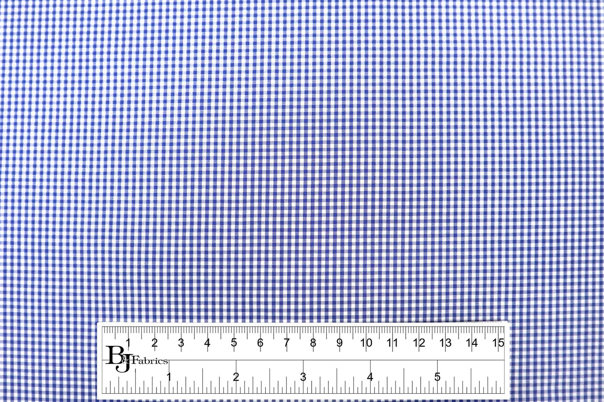 Pima Cotton Micro Gingham in Blue