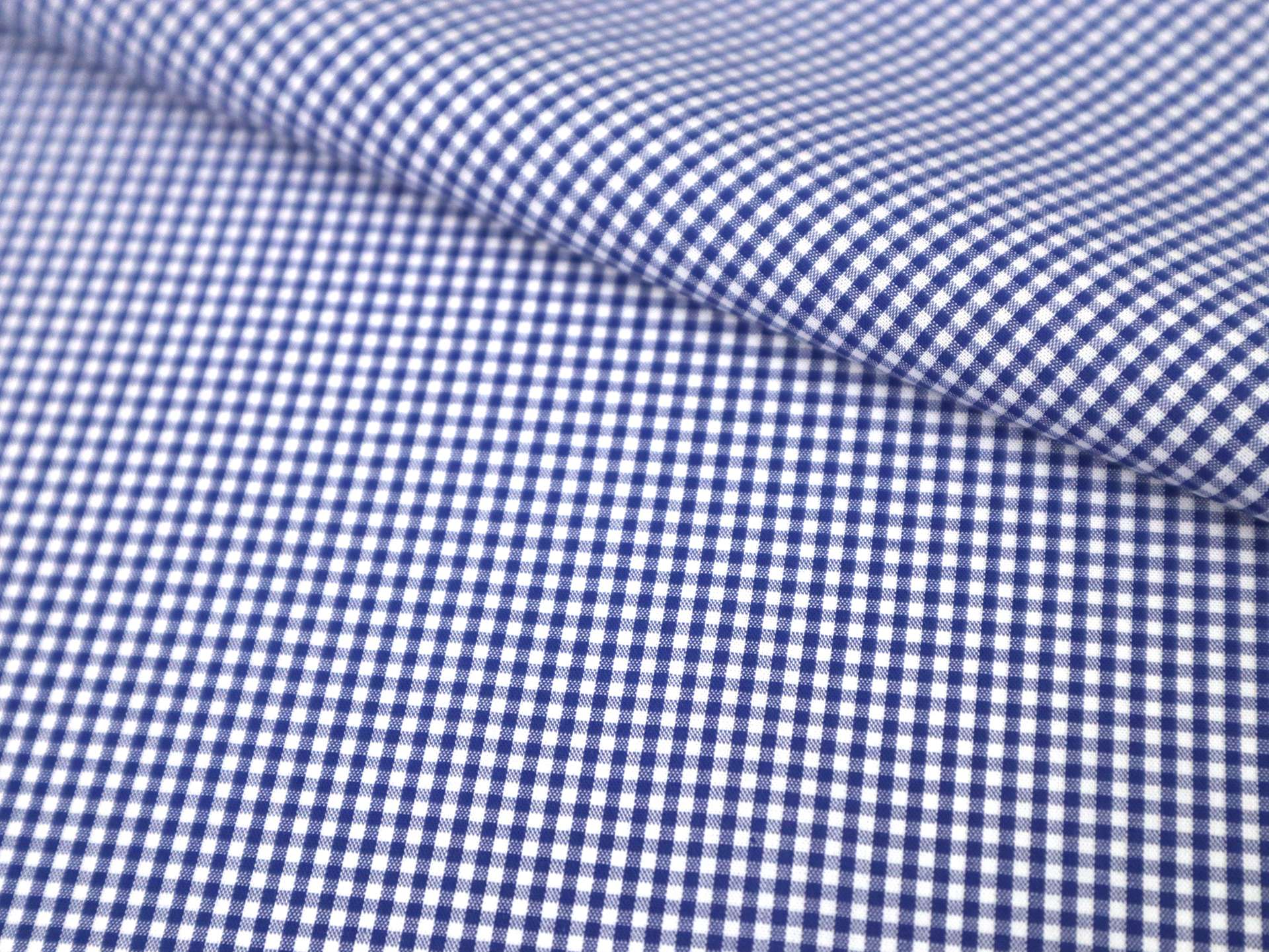 Pima Cotton Micro Gingham in Blue