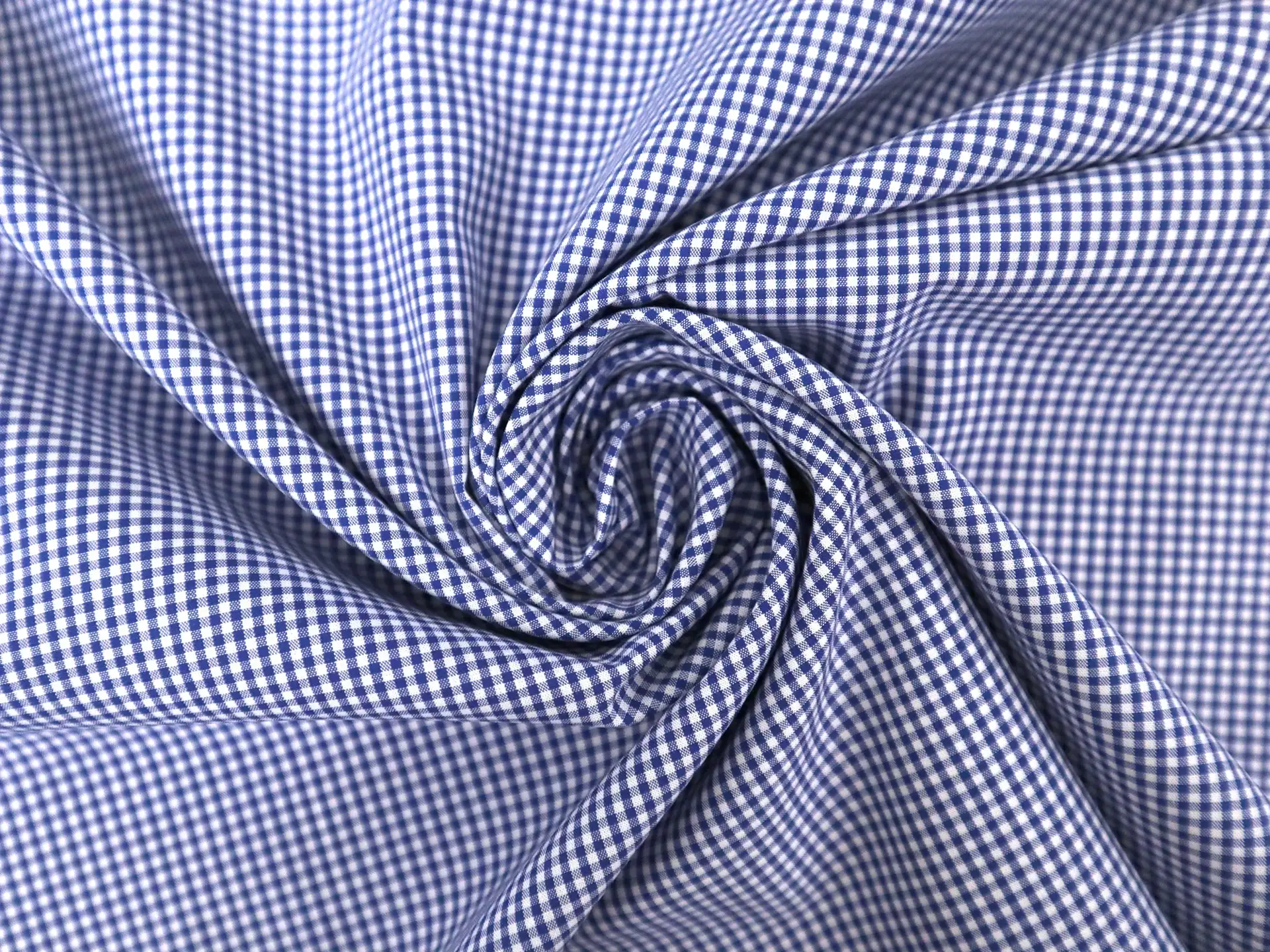 Pima Cotton Micro Gingham in Blue
