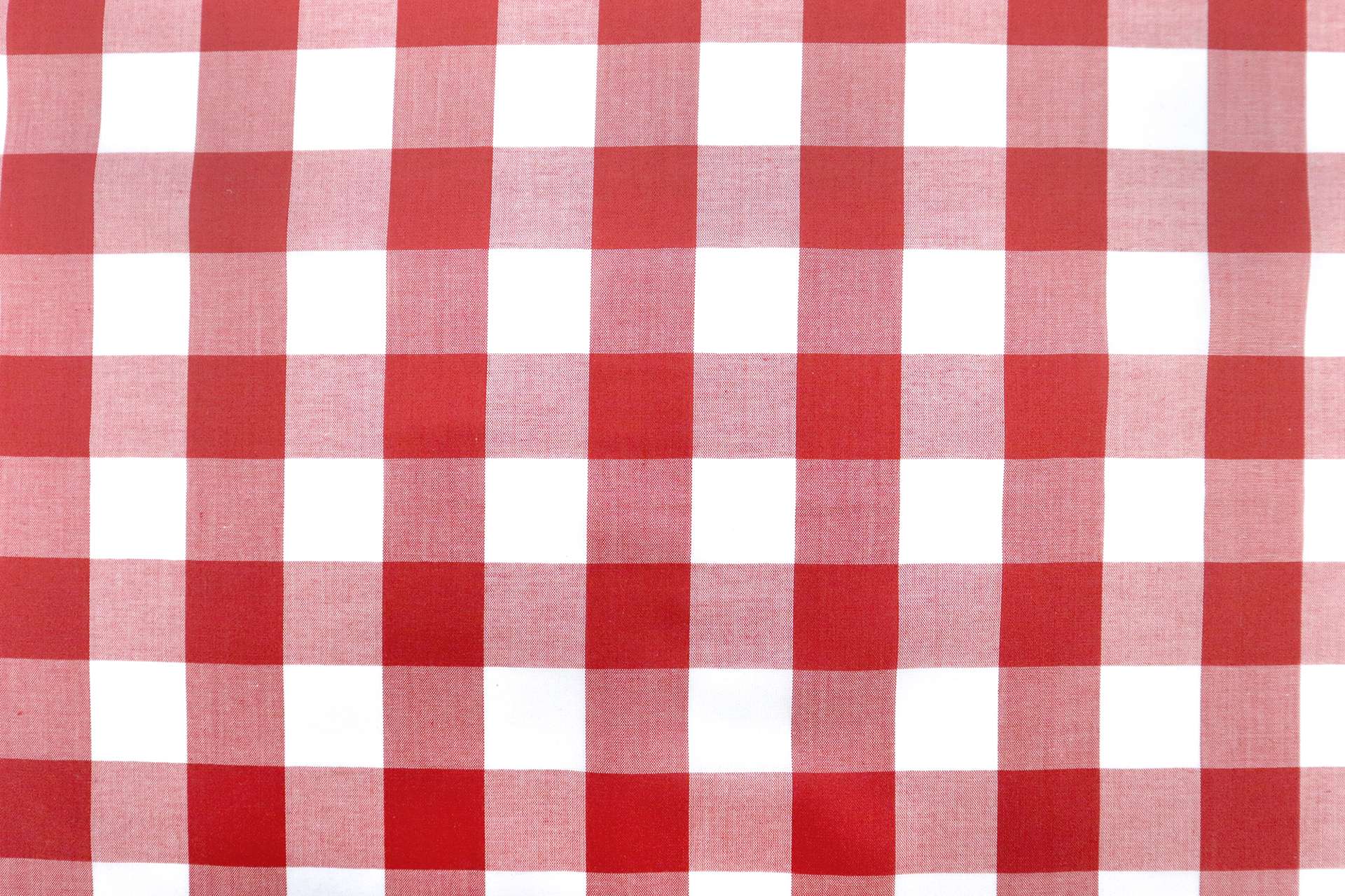 1" Cotton Polyester Gingham in Red