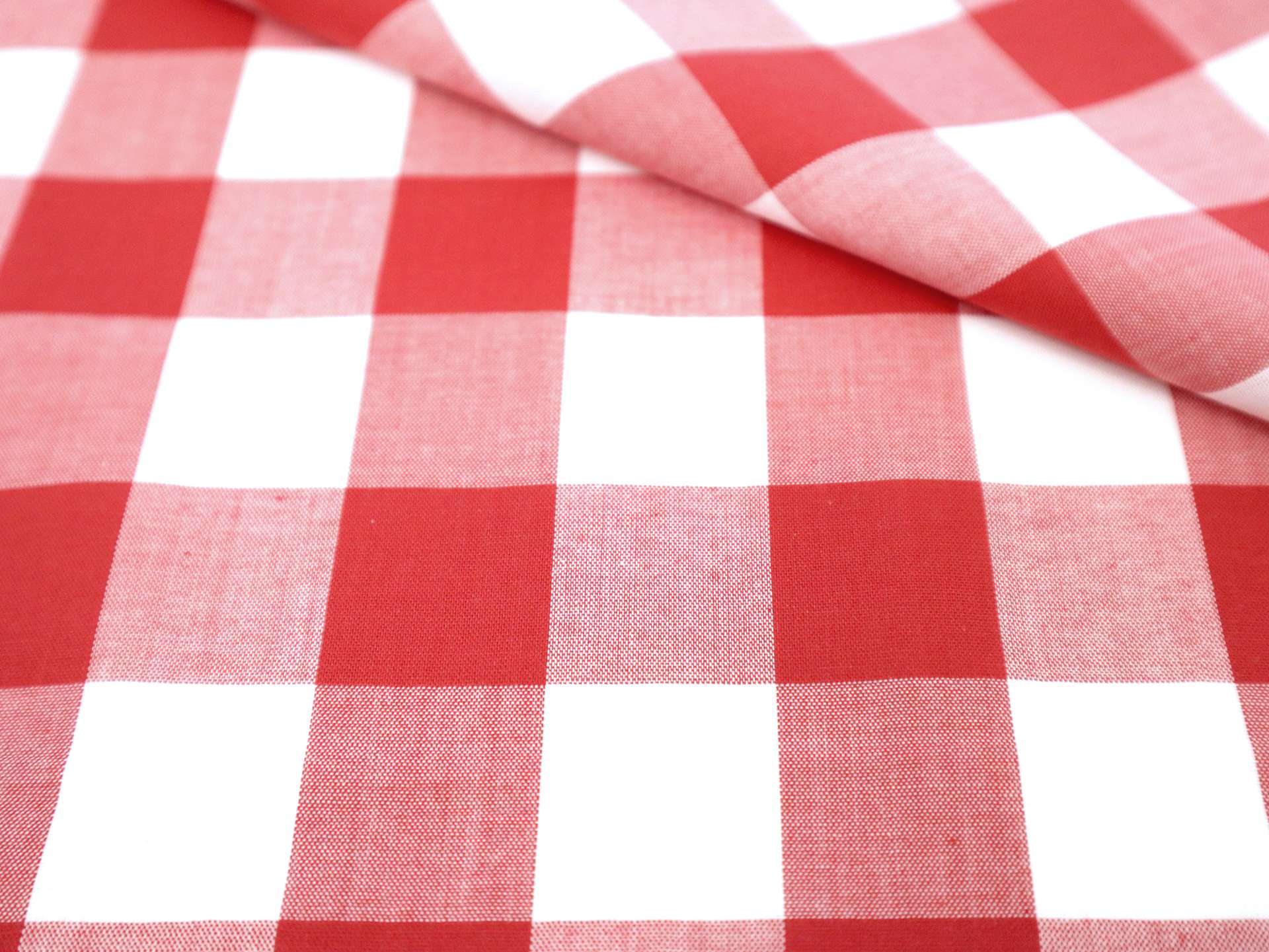1" Cotton Polyester Gingham in Red