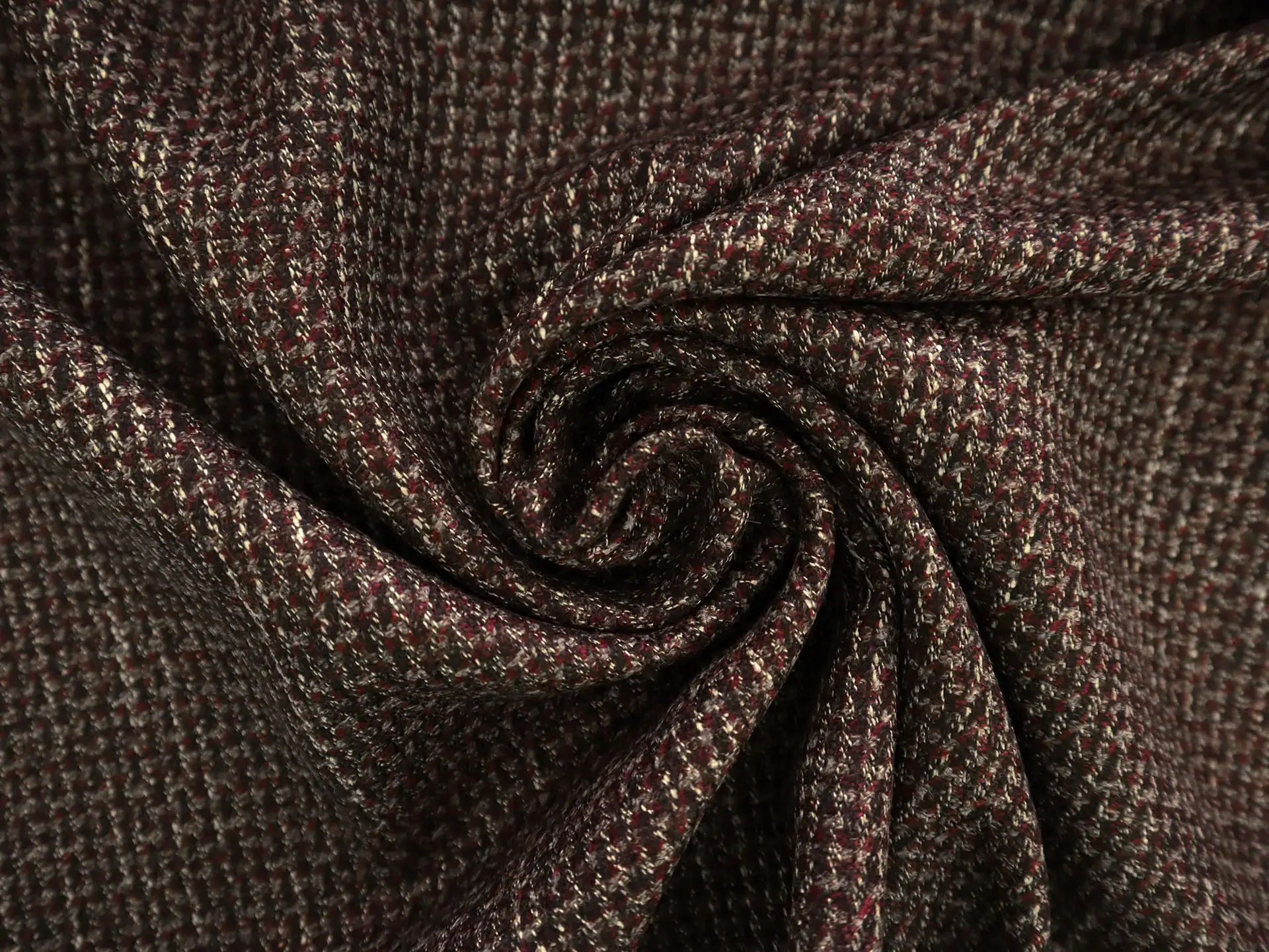 Italian Virgin Wool and Bamboo Suiting in Burgundy