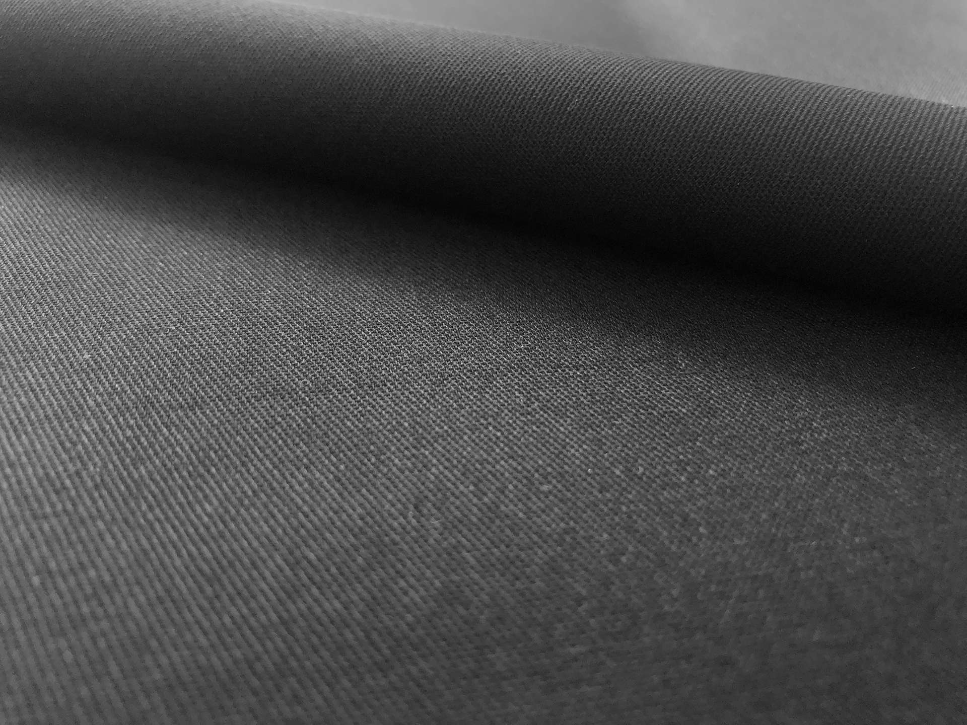 Polyester & Cotton Blend Twill in Black