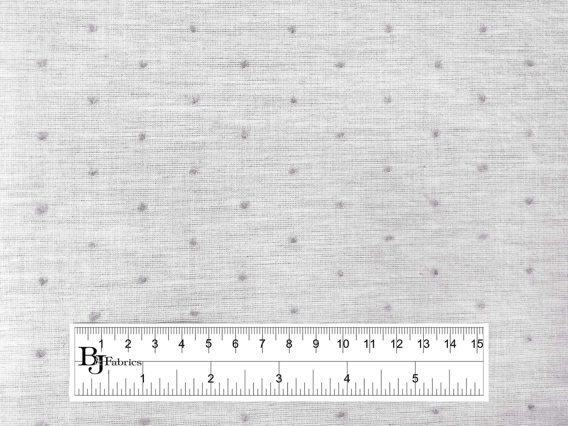 Cotton Swiss Dot in Heather Grey