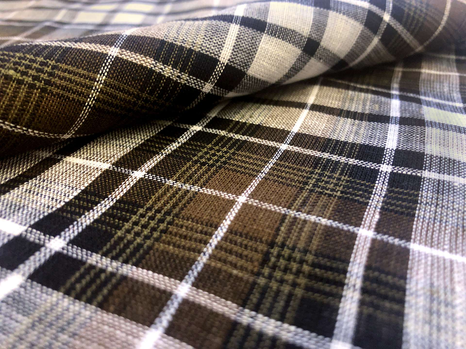 Linen Handkerchief Woven Plaid