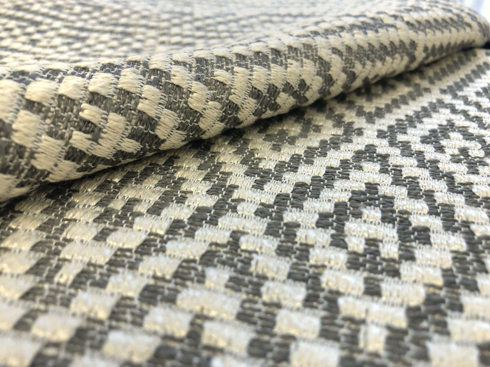 Rayon Poly Upholstery With Diamond Pattern