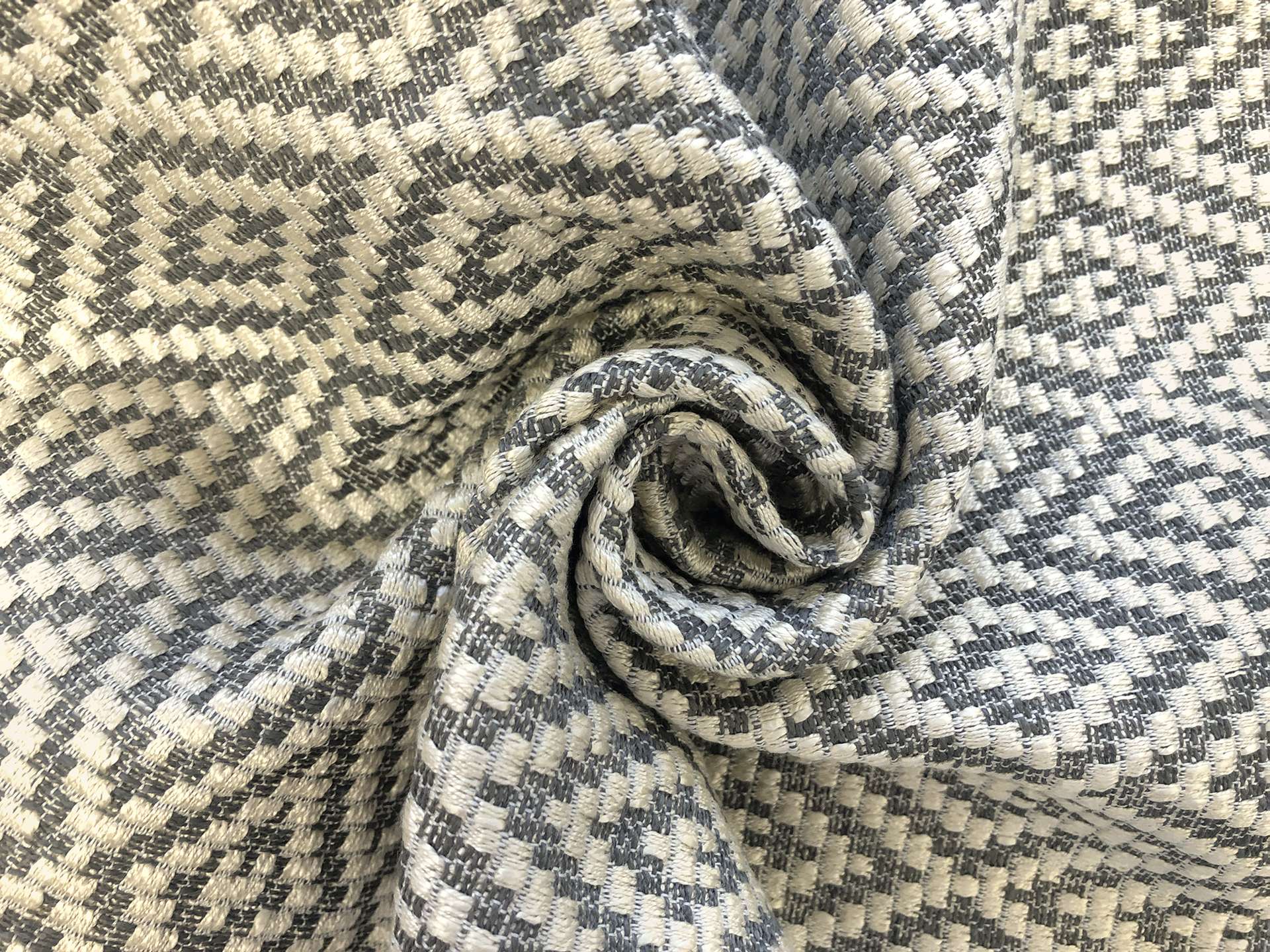 Rayon Poly Upholstery With Diamond Pattern