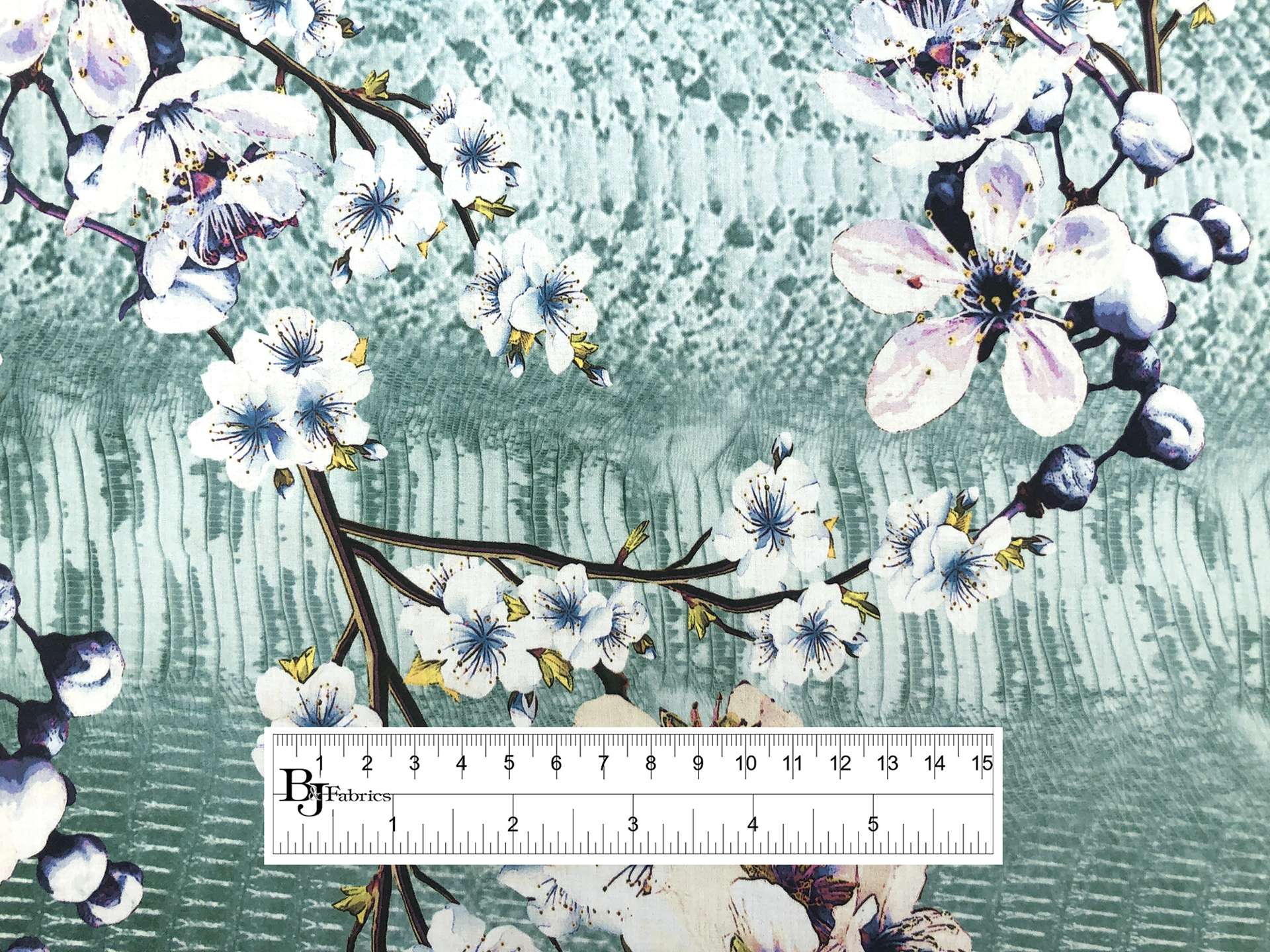 Cotton Sateen Lawn with Floral & Reptile Print