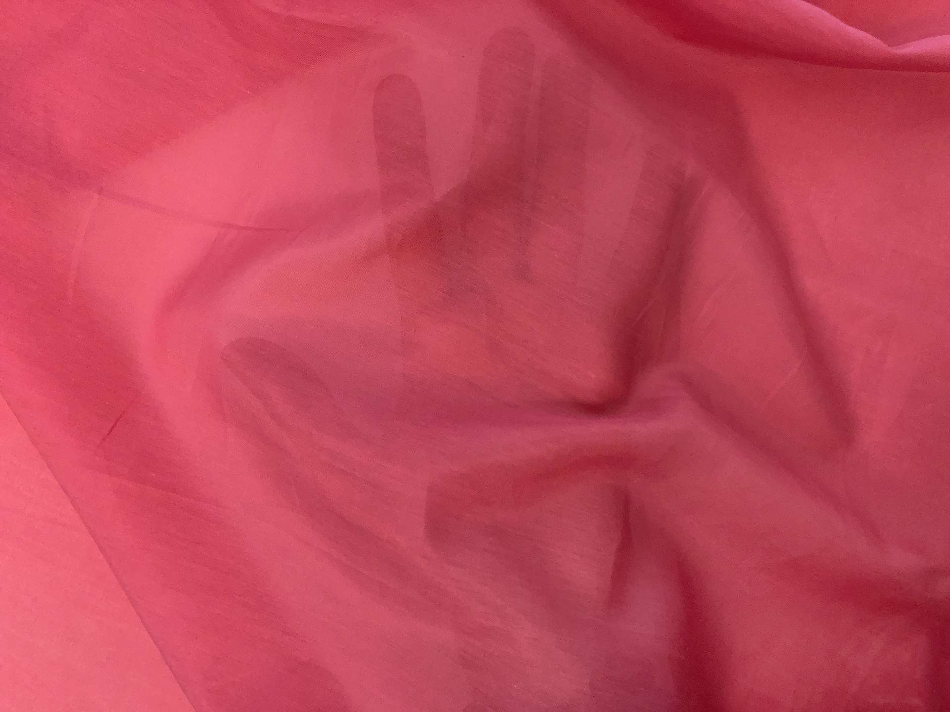 Silk Cotton Voile in Raspberry 