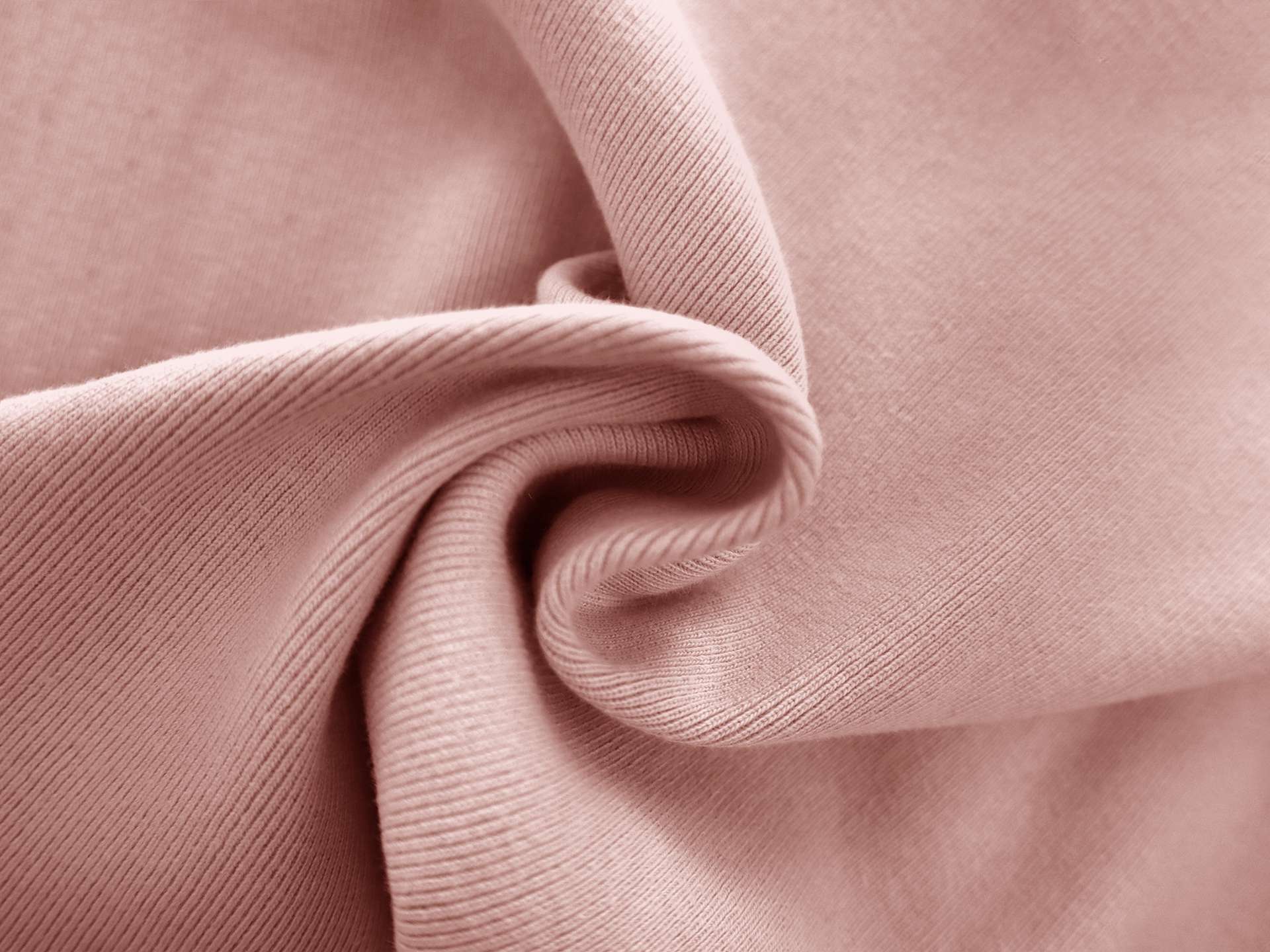 Japanese Cotton Rib Knit in Rose