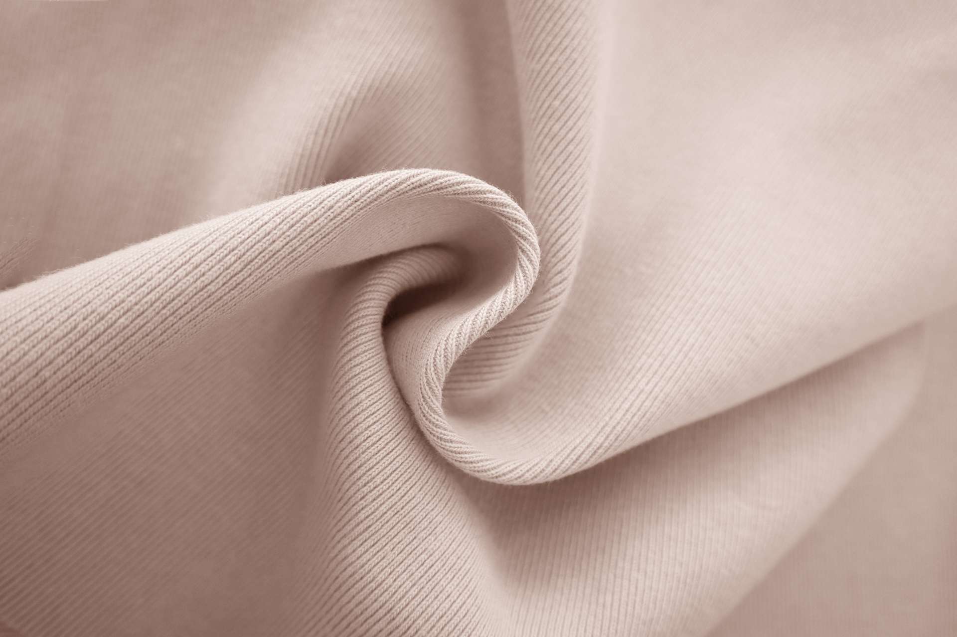 Japanese Cotton Rib Knit in Blush