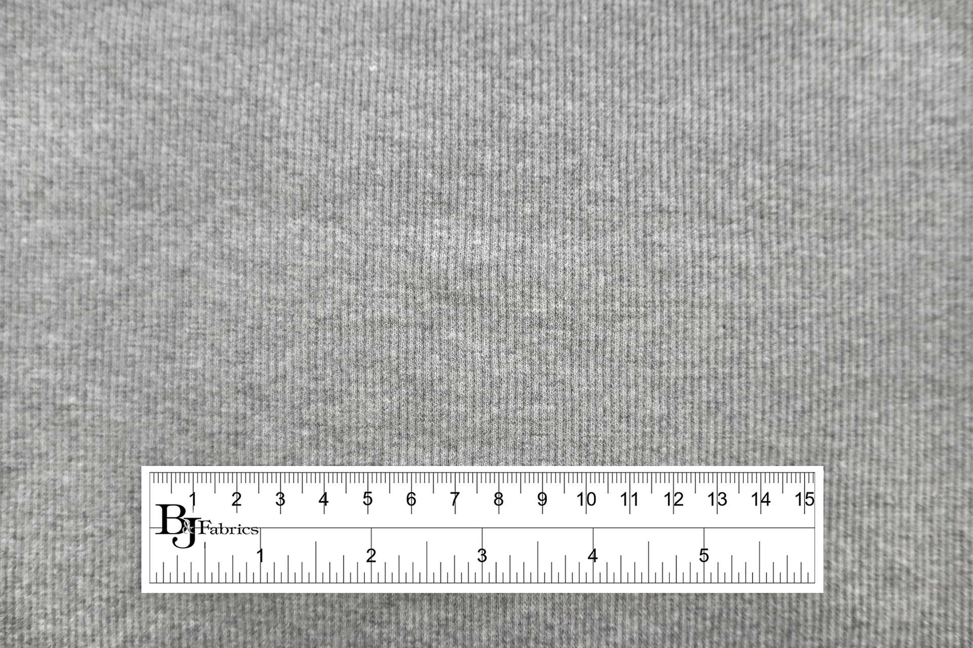 Japanese Cotton Rib Knit in Medium Heather Grey
