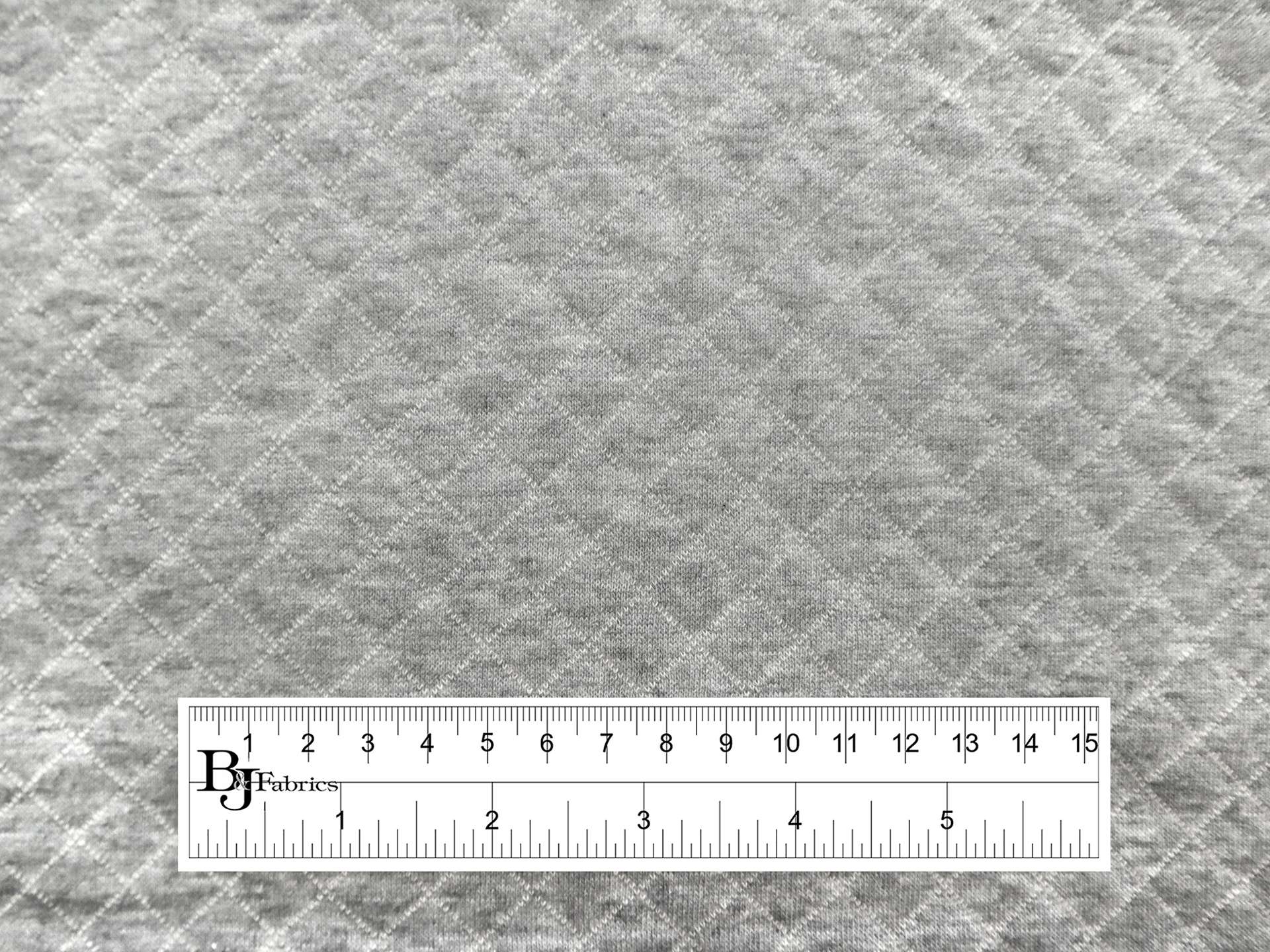 Cotton Doubleface Quilted Knit in Heather Grey