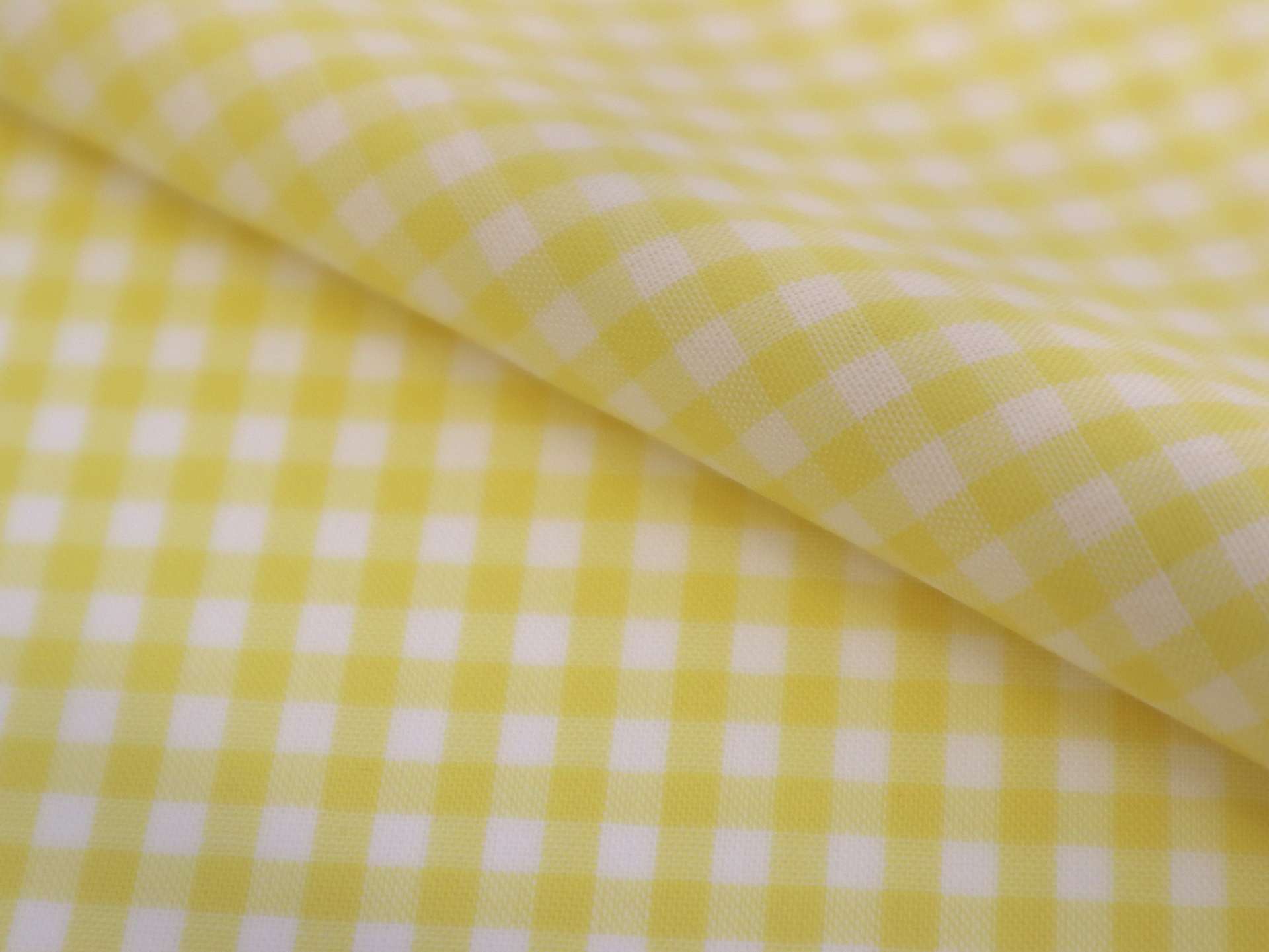 1" Cotton Polyester Gingham in Yellow