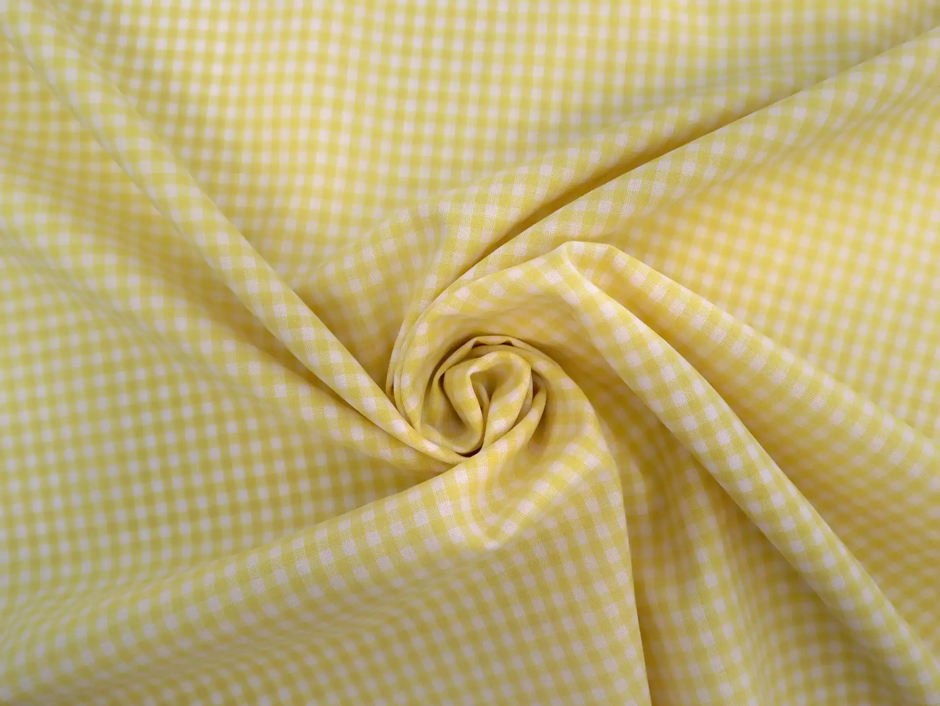 1" Cotton Polyester Gingham in Yellow