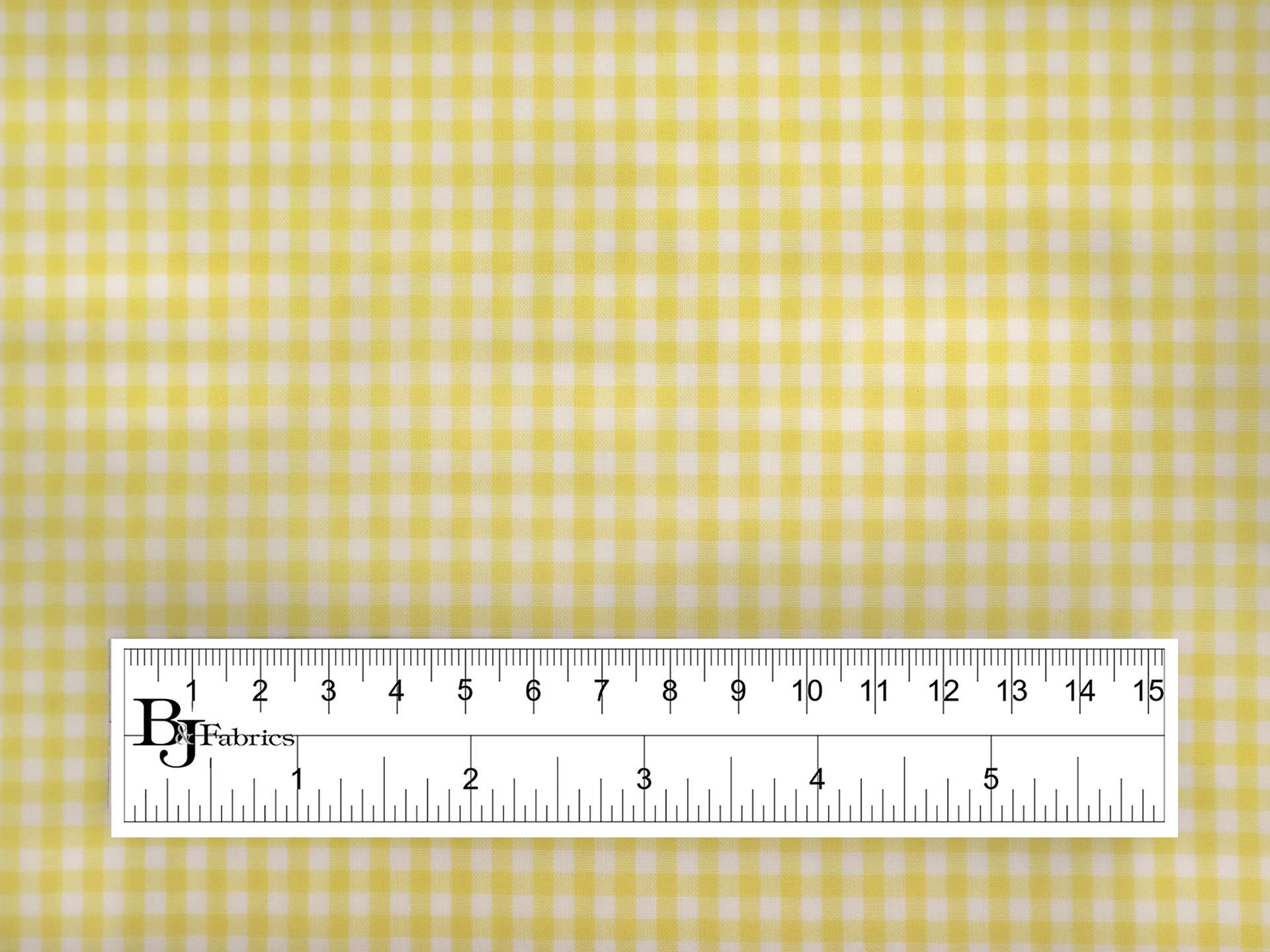 1" Cotton Polyester Gingham in Yellow