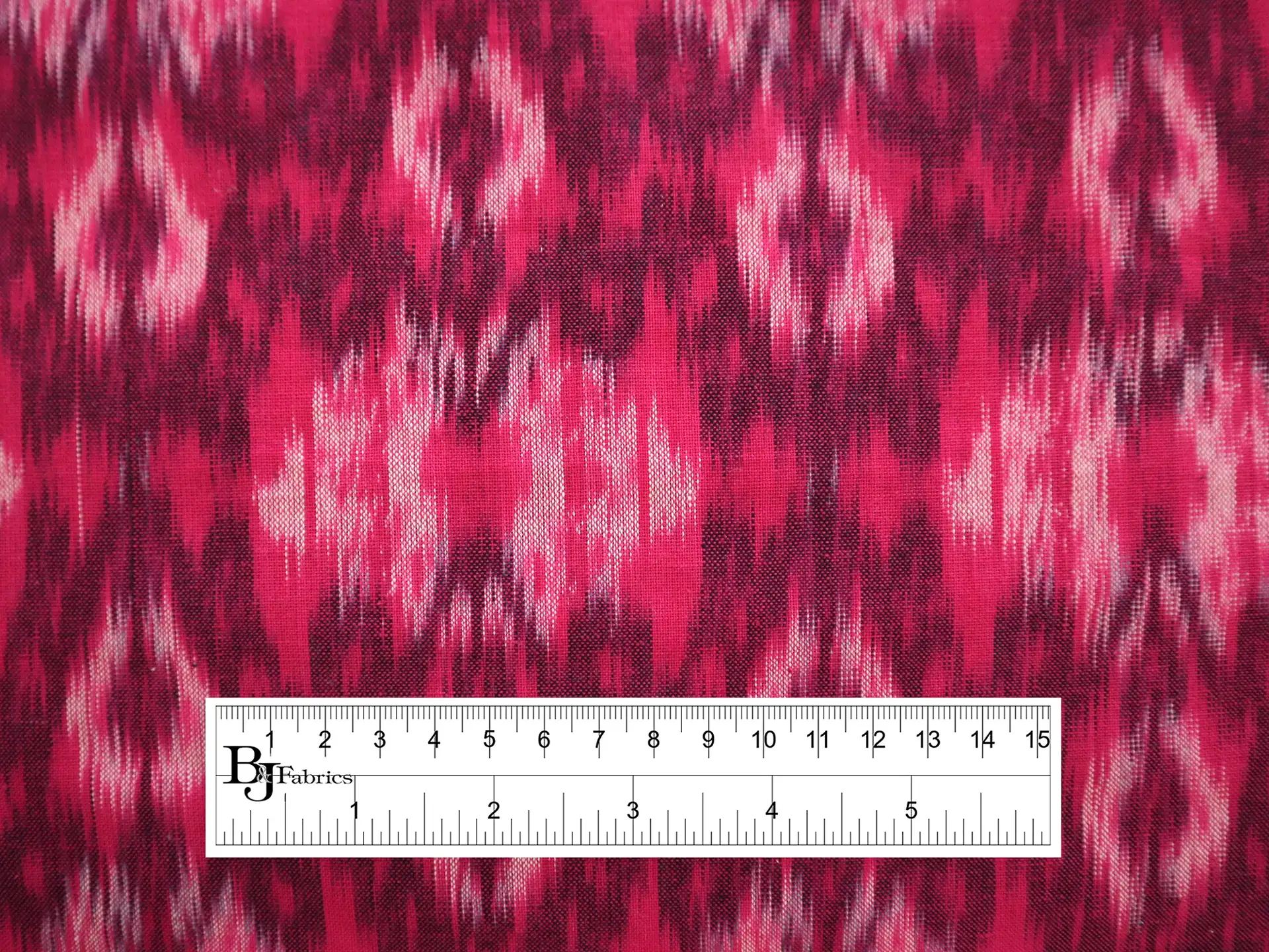 Cotton Ikat in Raspberry 
