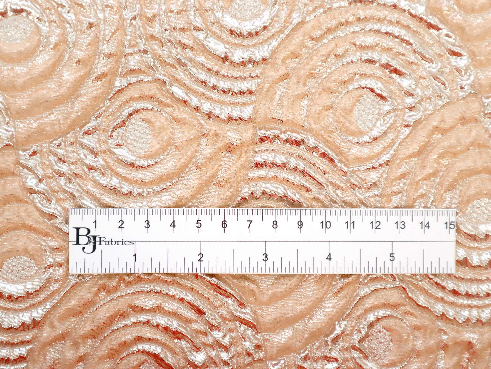 Polyester Metallic Organza Cloque with Swirls