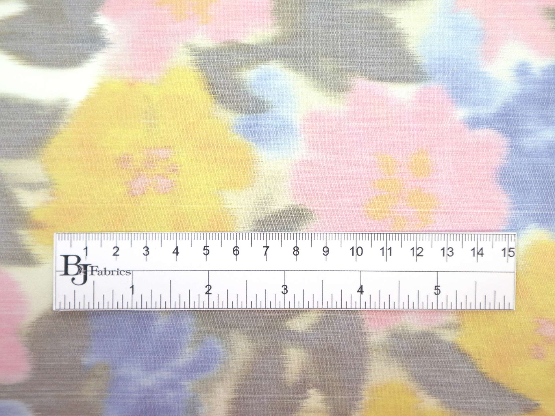 Warp Printed Silk Taffeta with Pastel Florals
