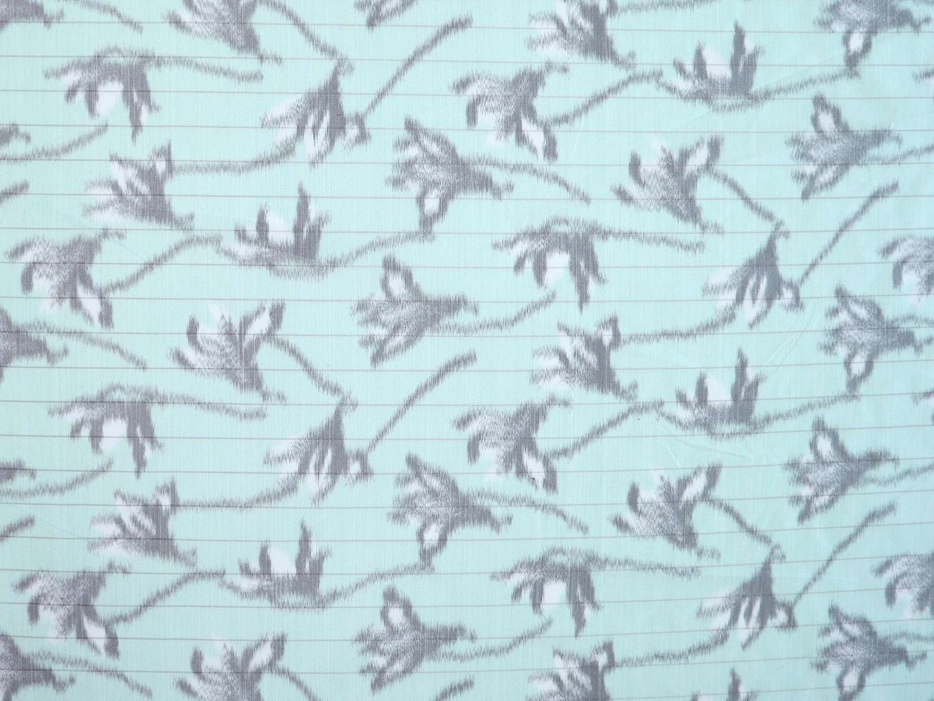 Warp Printed Silk Taffeta with Floral Motifs