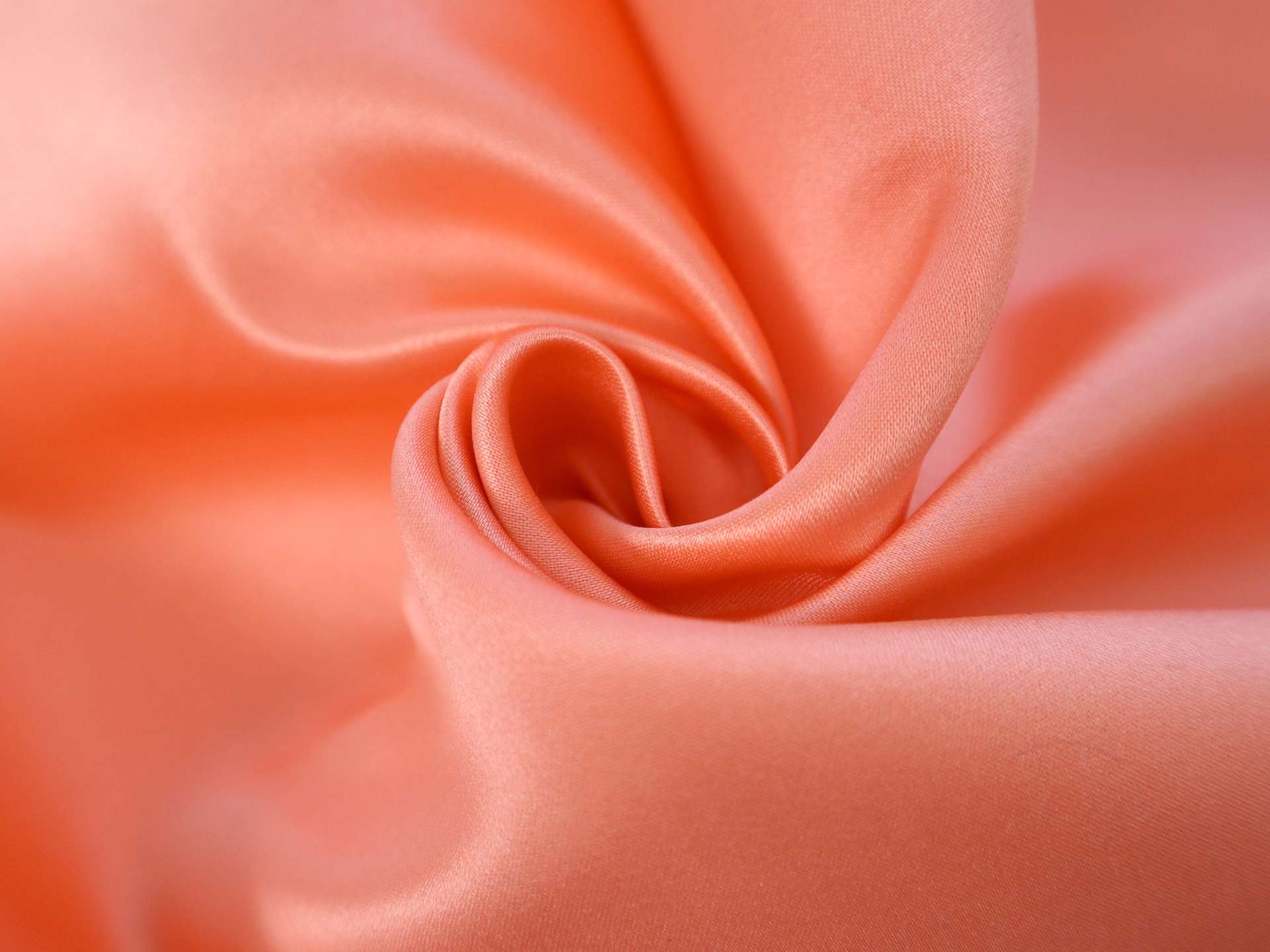 Double Face Silk Satin in Salmon