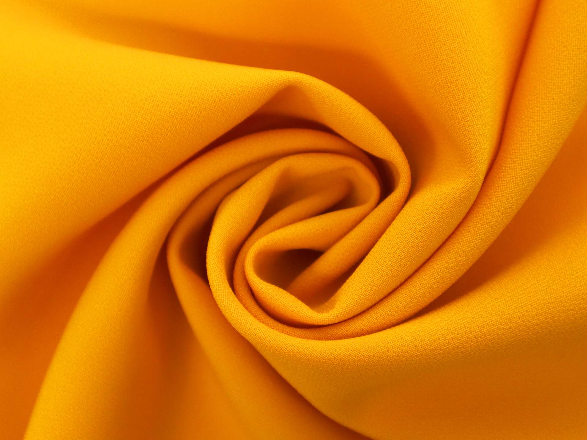 Polyester Stretch Crepe in Bright Carrot Orange