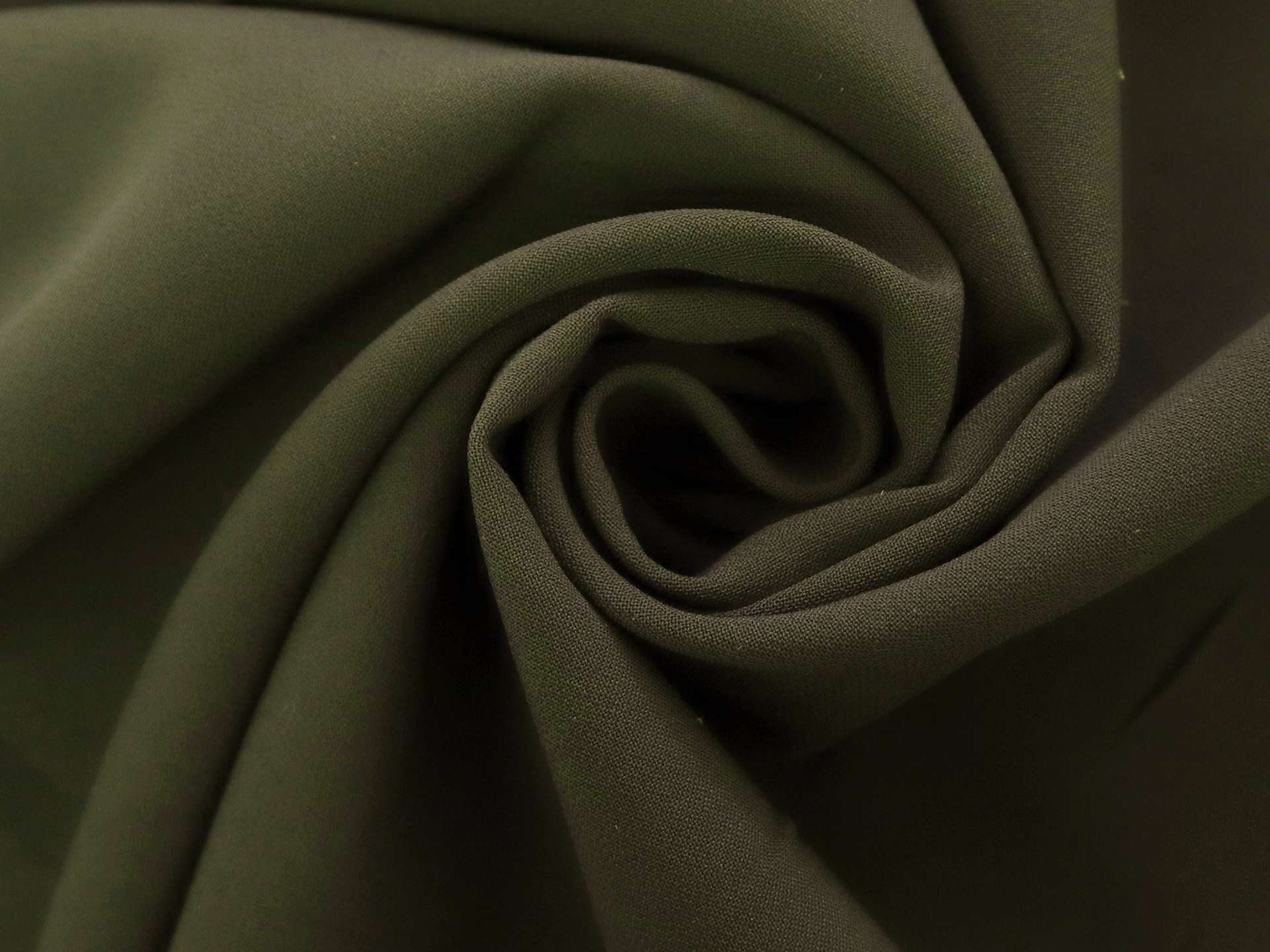 Polyester Stretch Crepe in Dark Green