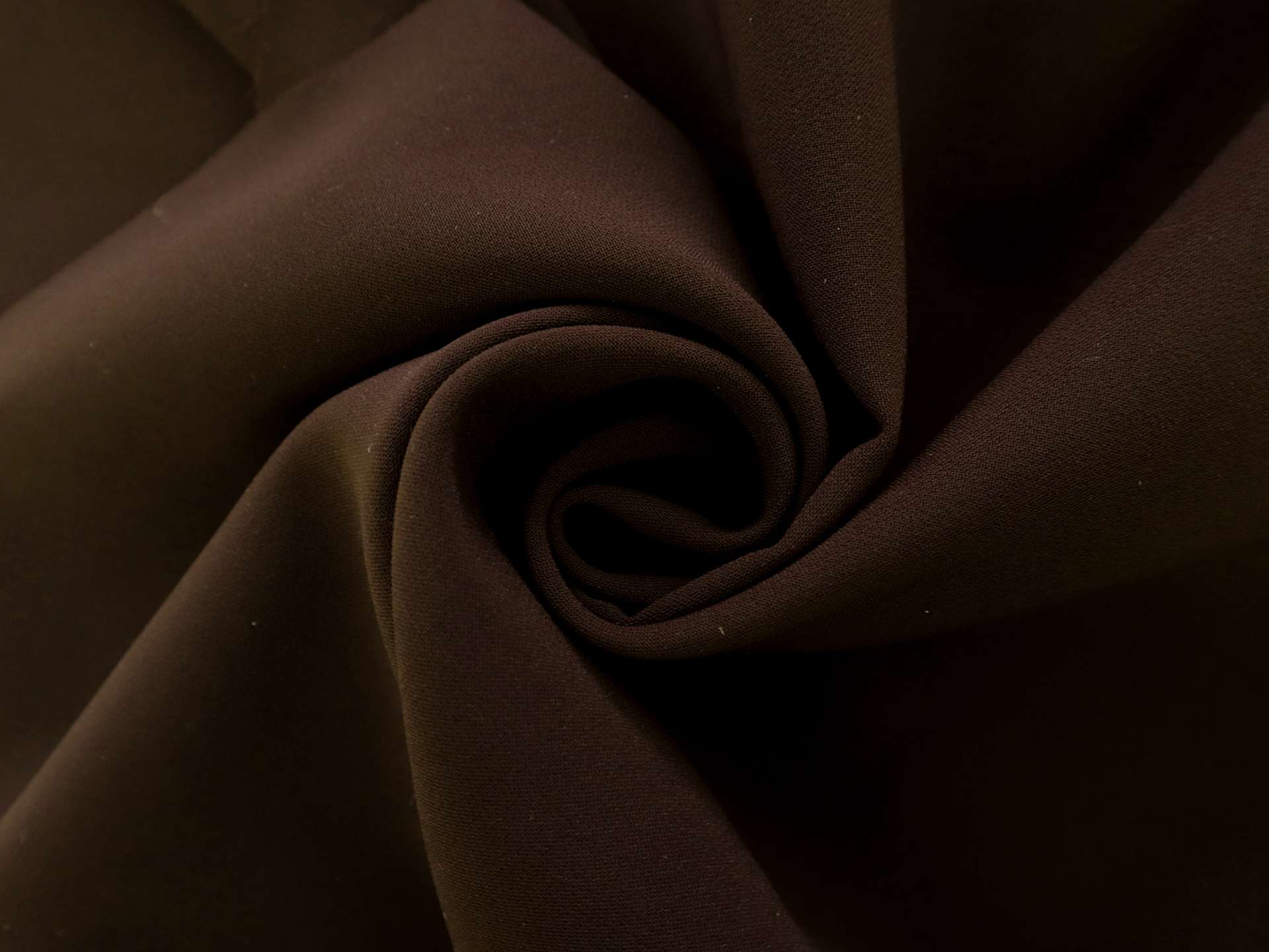 Polyester Stretch Crepe in Brown