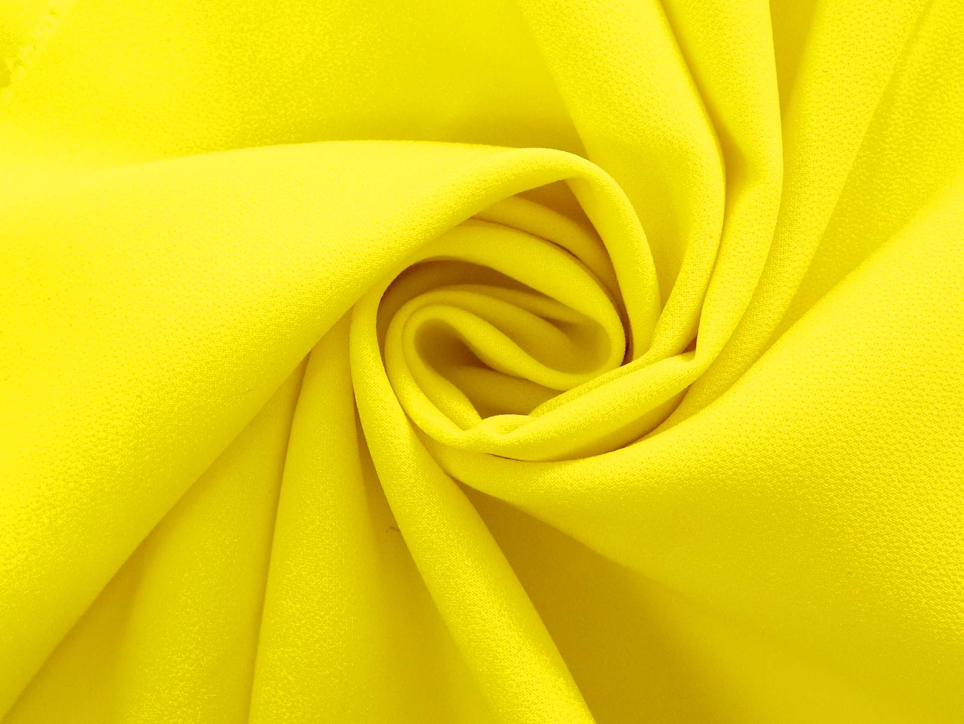 Polyester Stretch Crepe in Yellow