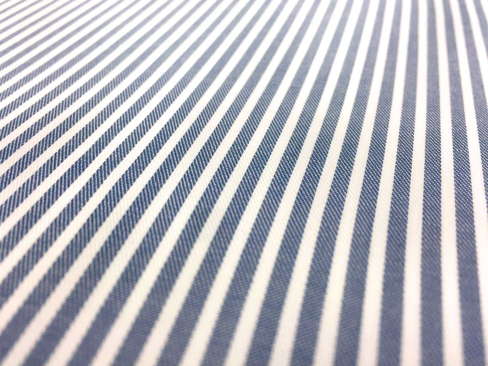 Imported Cotton Bengal Stripe in Dark Denim Blue