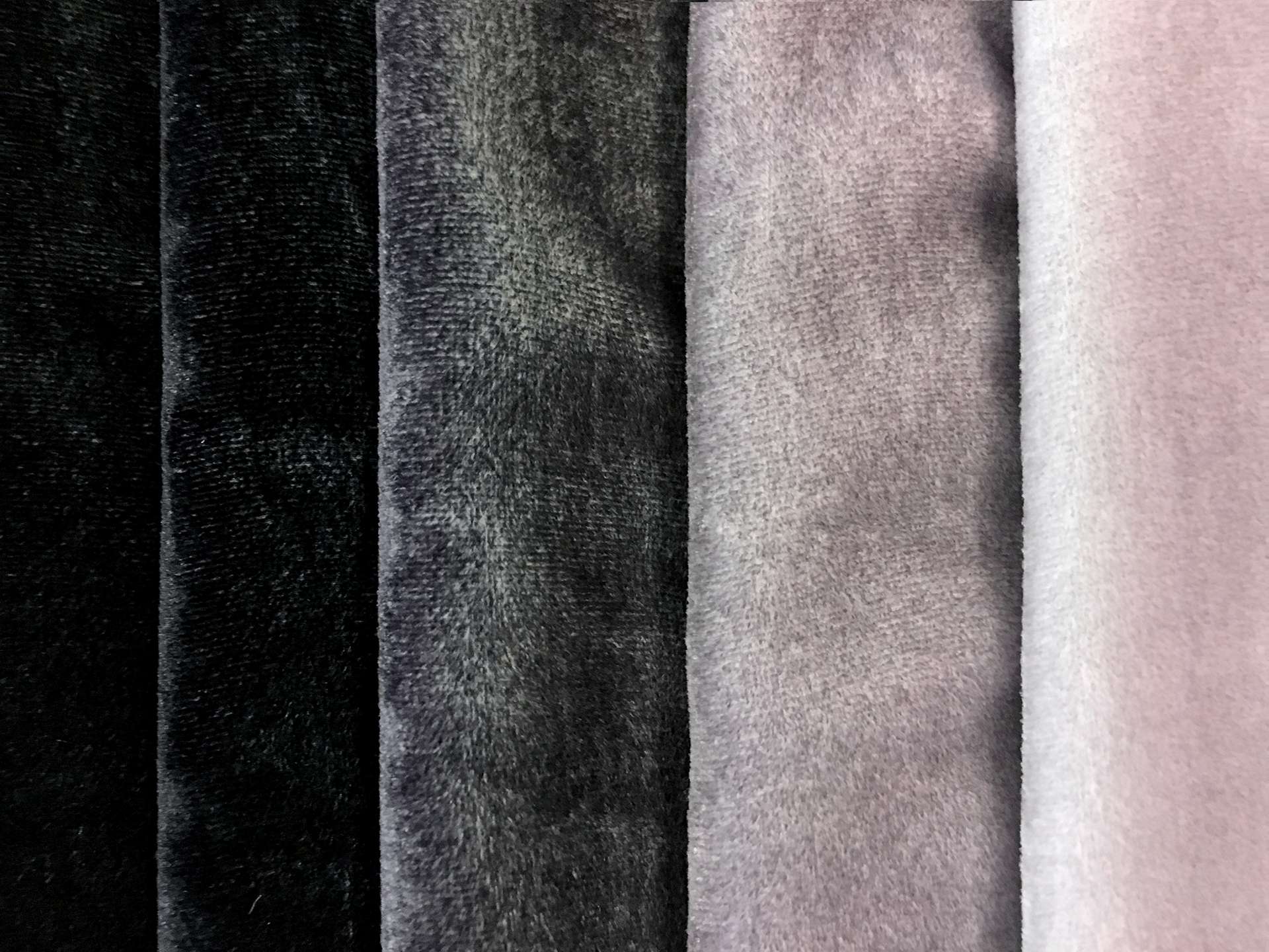 Silk and Rayon Blend Velvet Ombre in Black