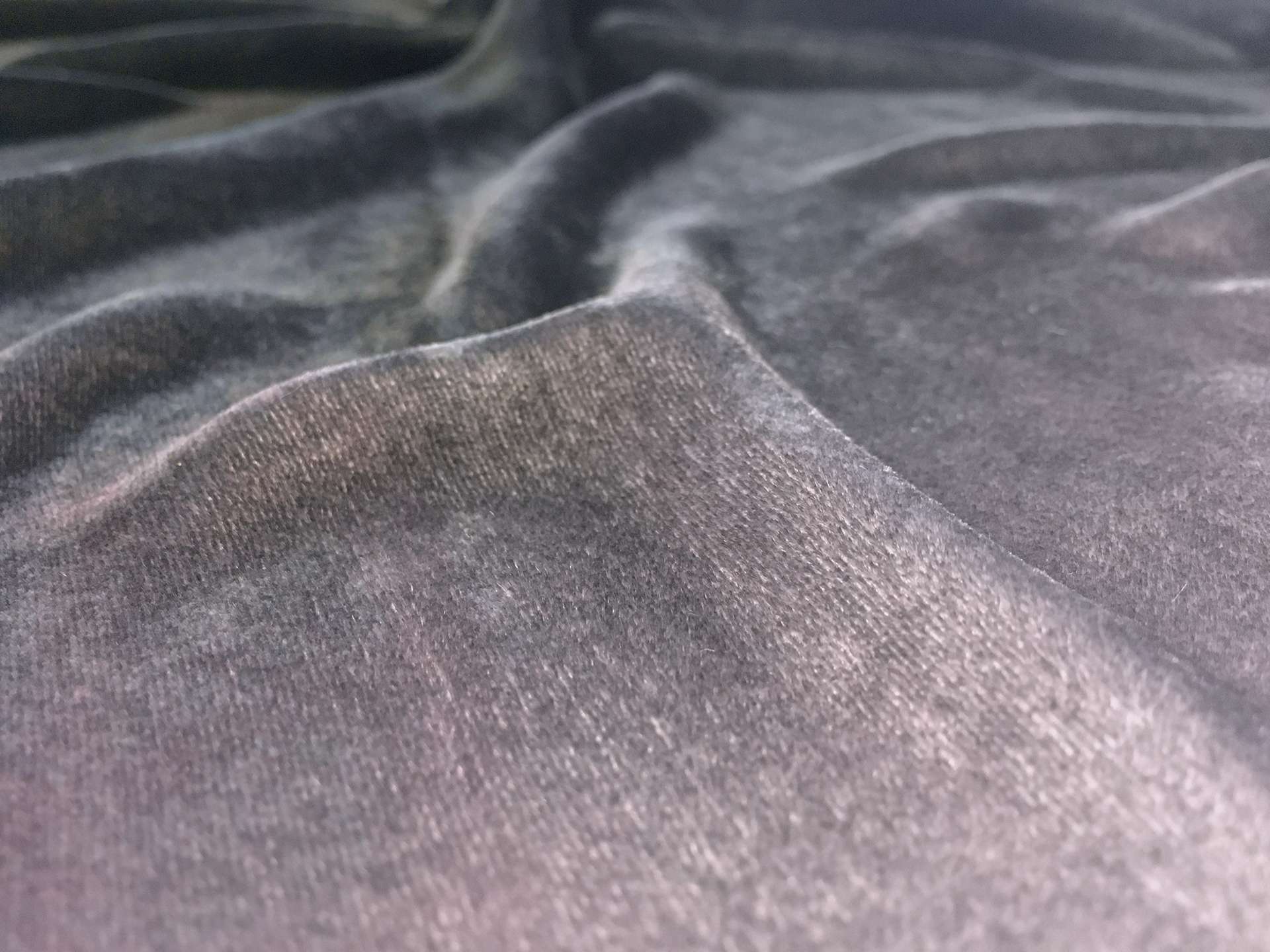 Silk and Rayon Blend Velvet Ombre in Black