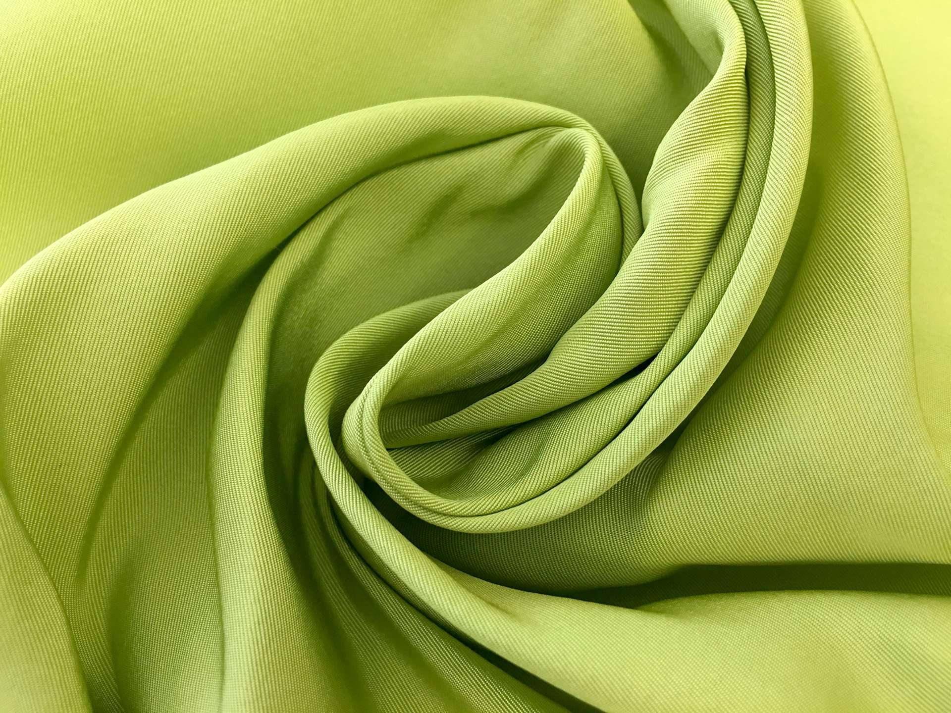 Silk Gros de Londres with a Bounce Finish in Apple Green