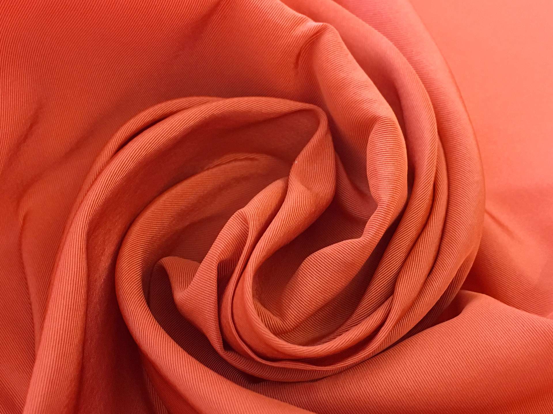 Silk Gros de Londres with a Bounce Finish in Orange