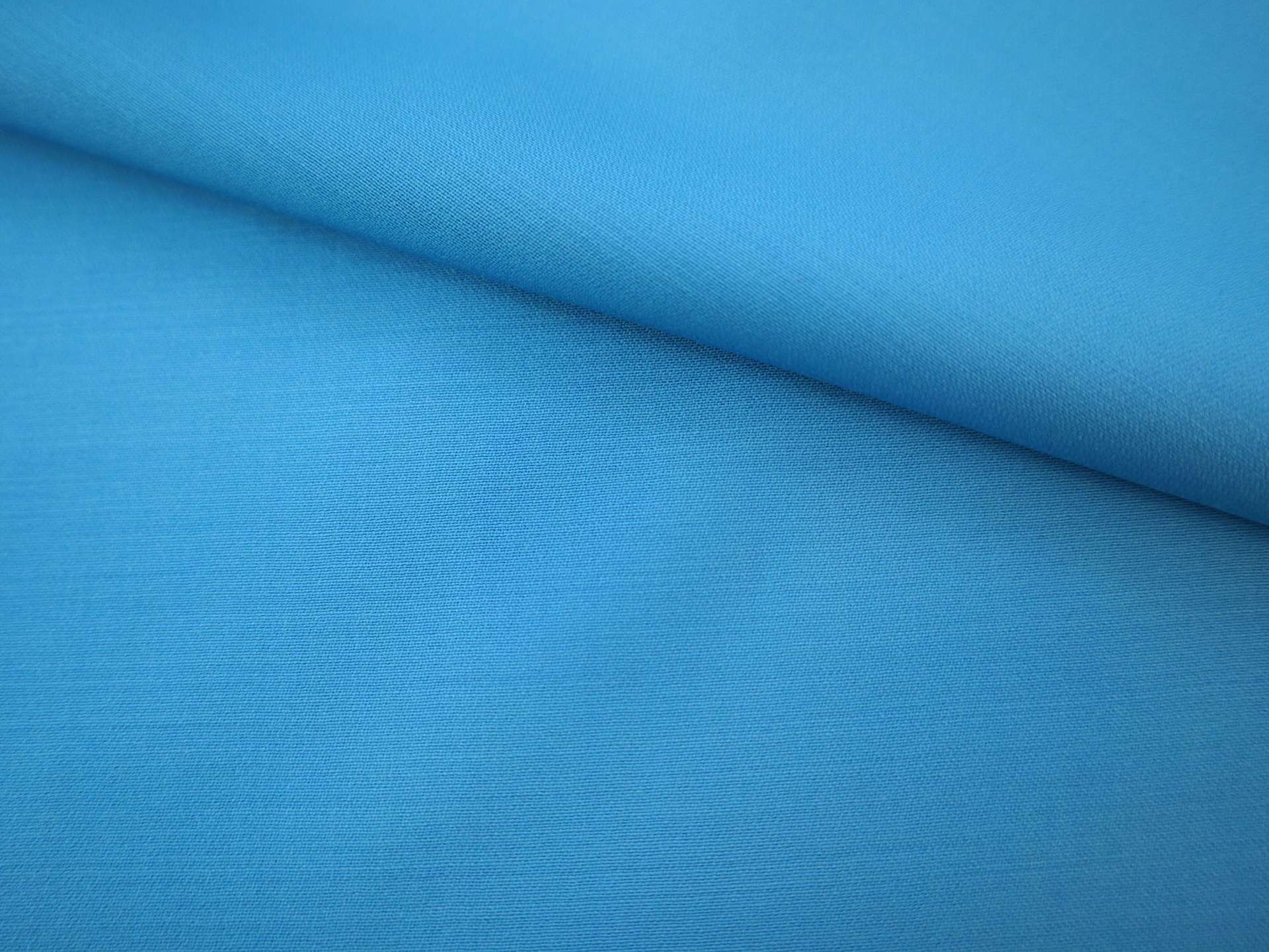 Italian Super 130s Wool Satin Faille in Caribbean Blue