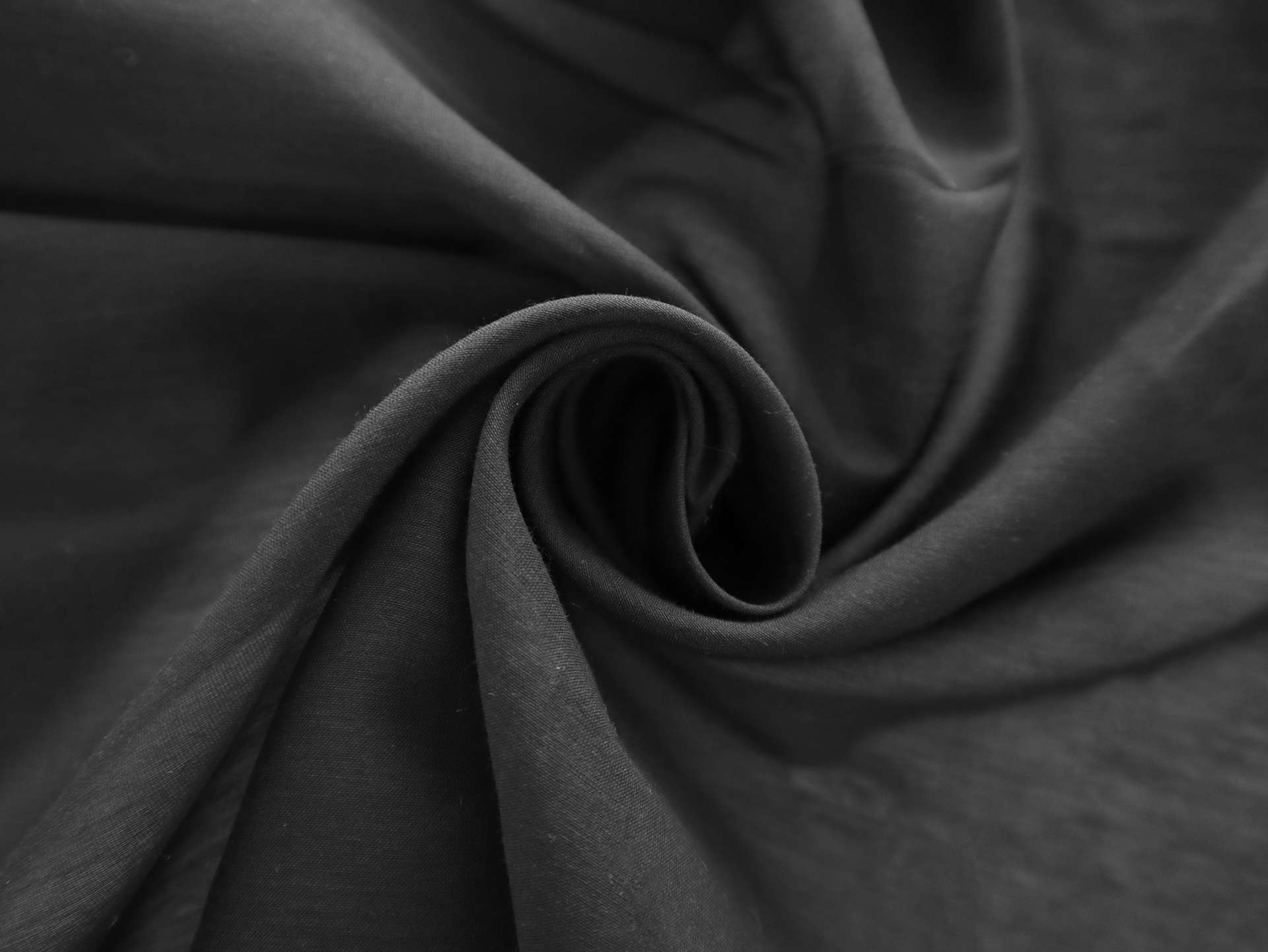 Silk & Cotton Voile in Black