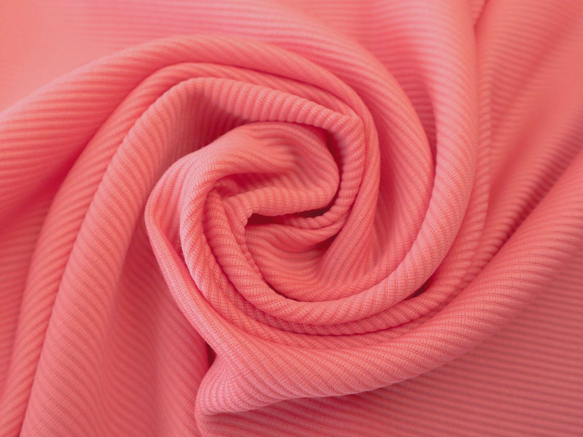 Calvin Klein Virgin Wool Ottoman in Coral