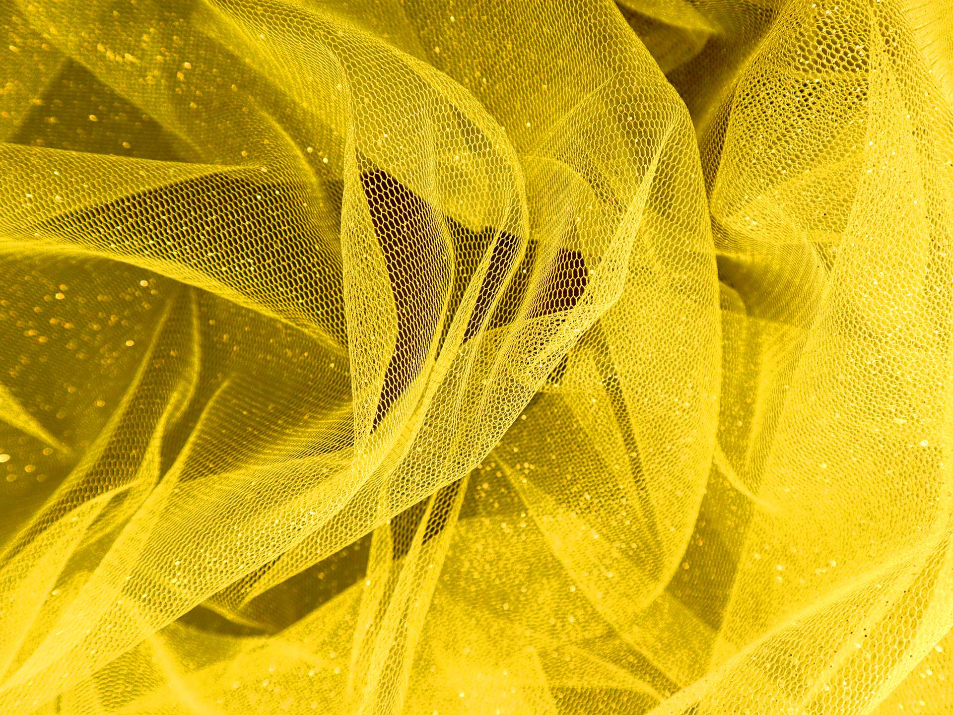 Glitter Tulle in Yellow