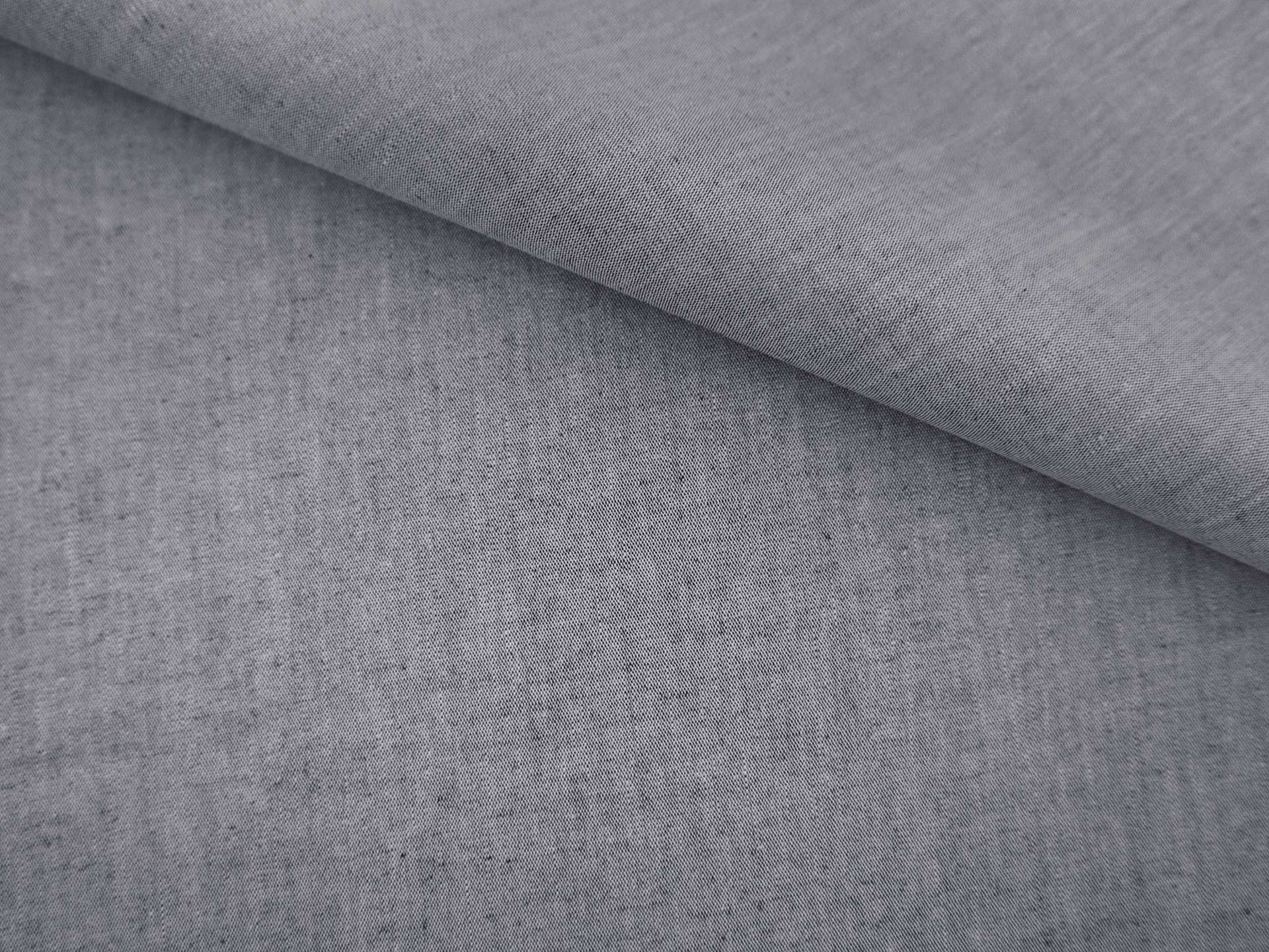 Faded Cotton Chambray in Charcoal