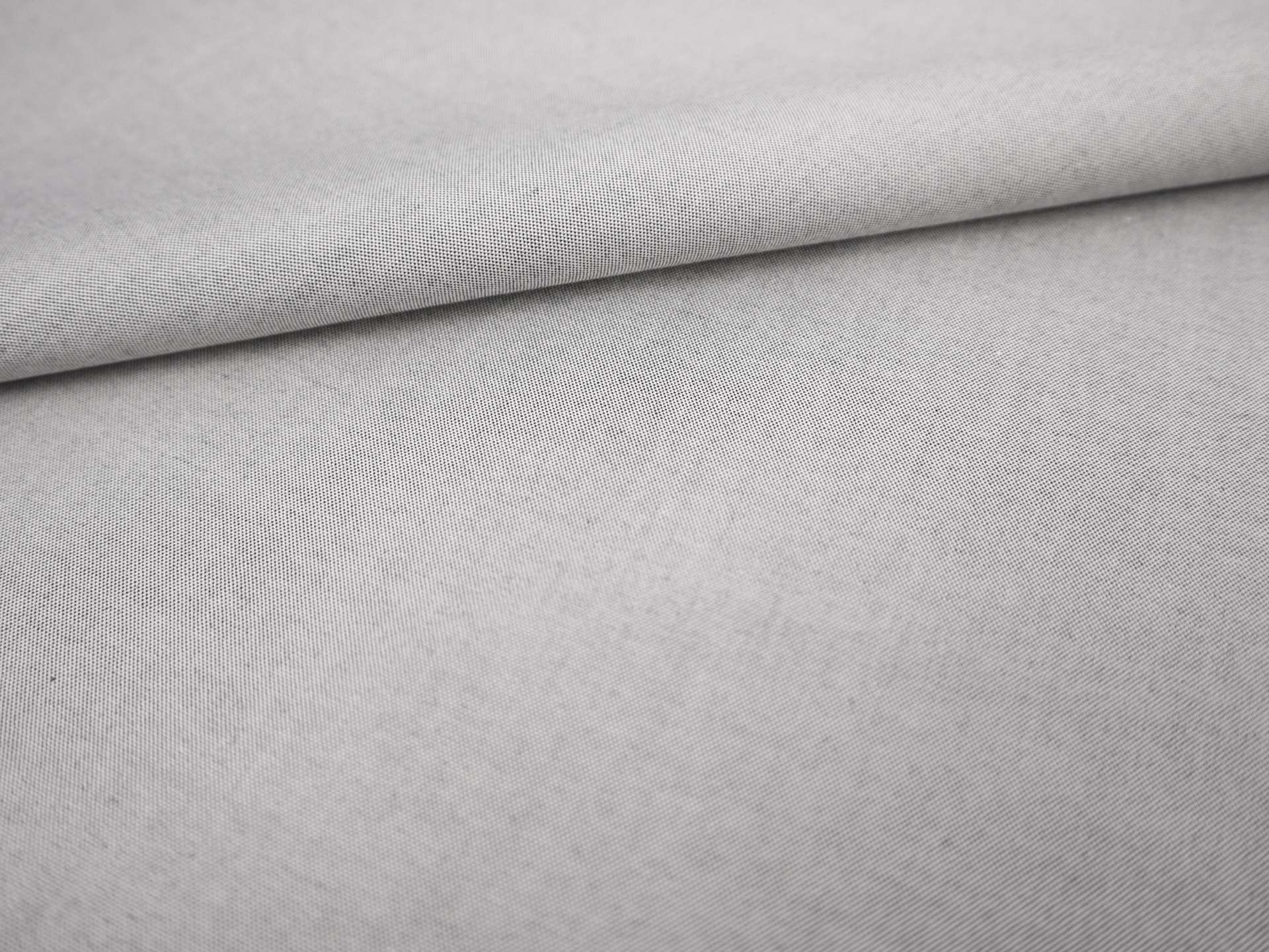 Cotton Pinpoint Oxford Shirting in Salt & Pepper